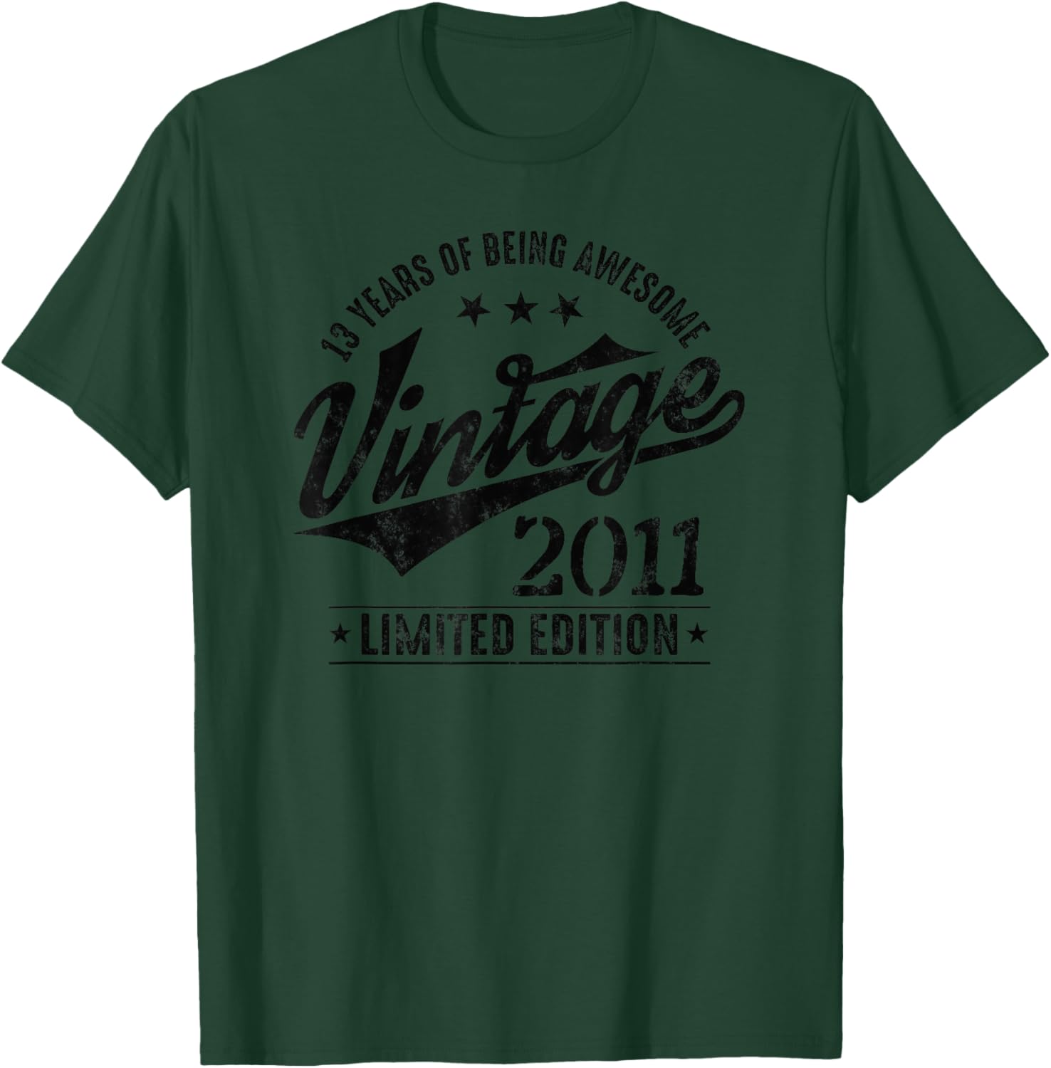 Vintage 2011 Official Teenager 13th Birthday Gifts 13 Yr Old T-Shirt - T-Shirt | Forest