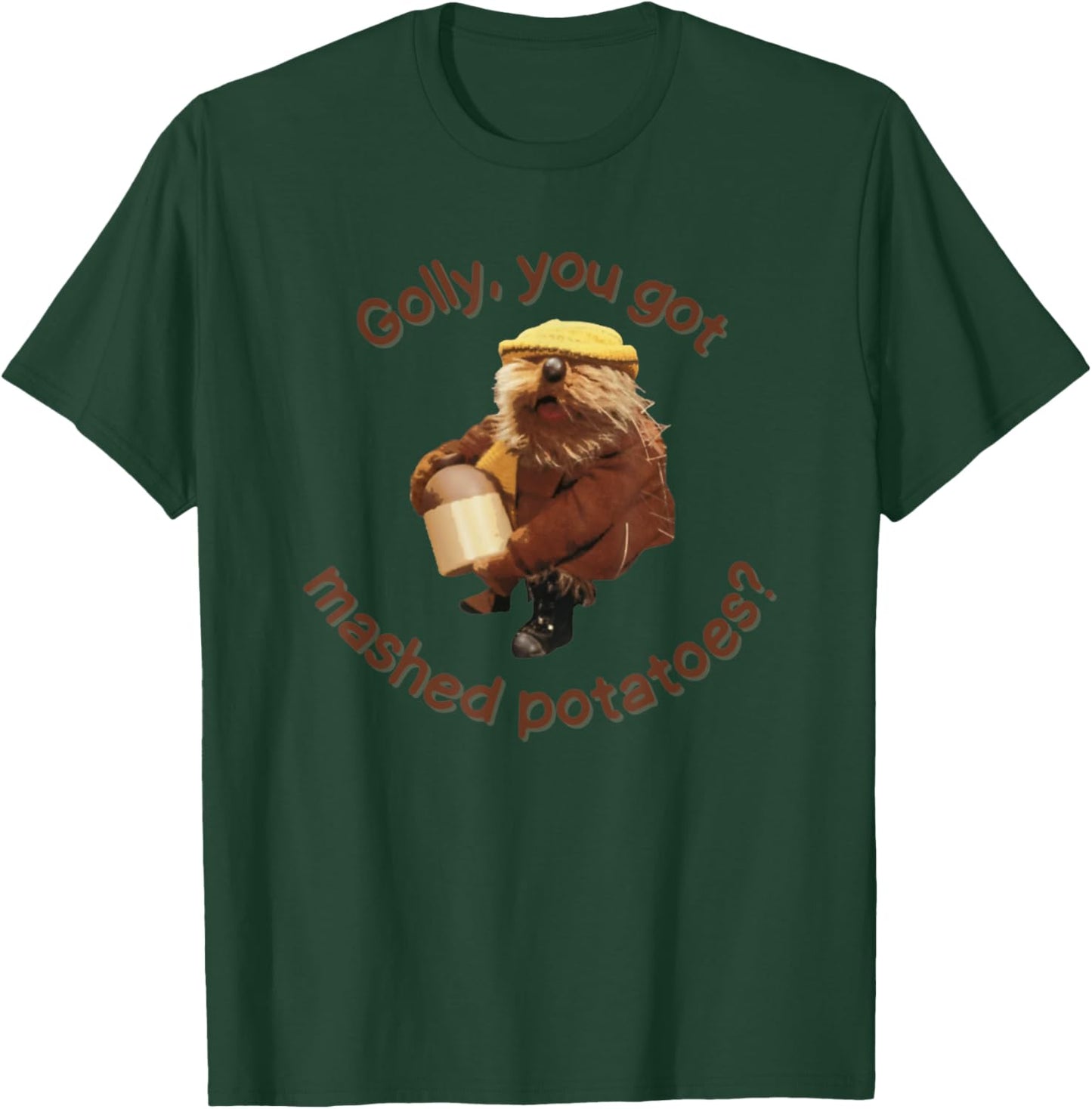 Golly, You Got Mashed Potatoes Cute EmmOtter T-Shirt - T-Shirt | Forest
