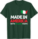 Made in America with Italian Parts Italy Pride Gift Funny T-Shirt - T-Shirt | Forest