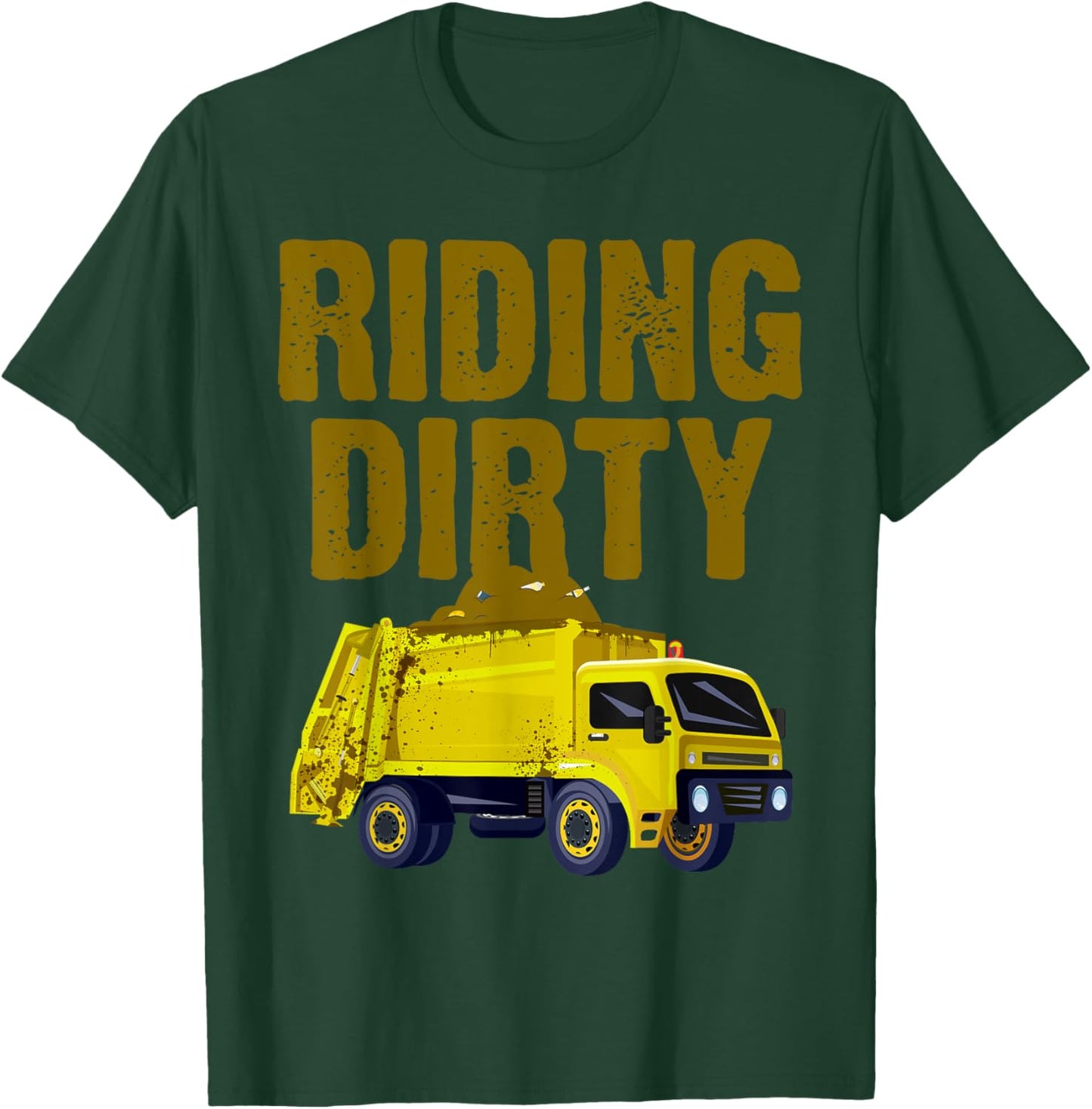 Funny Garbage Truck Art For Toddler Boys Trash Garbage Truck T-Shirt - T-Shirt | Forest