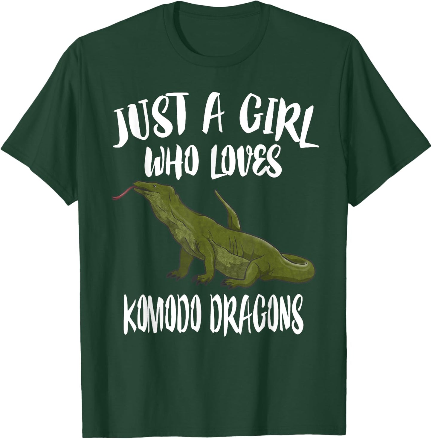Just A Girl Who Loves Komodo Dragons Animal Gift T-Shirt - T-Shirt | Forest