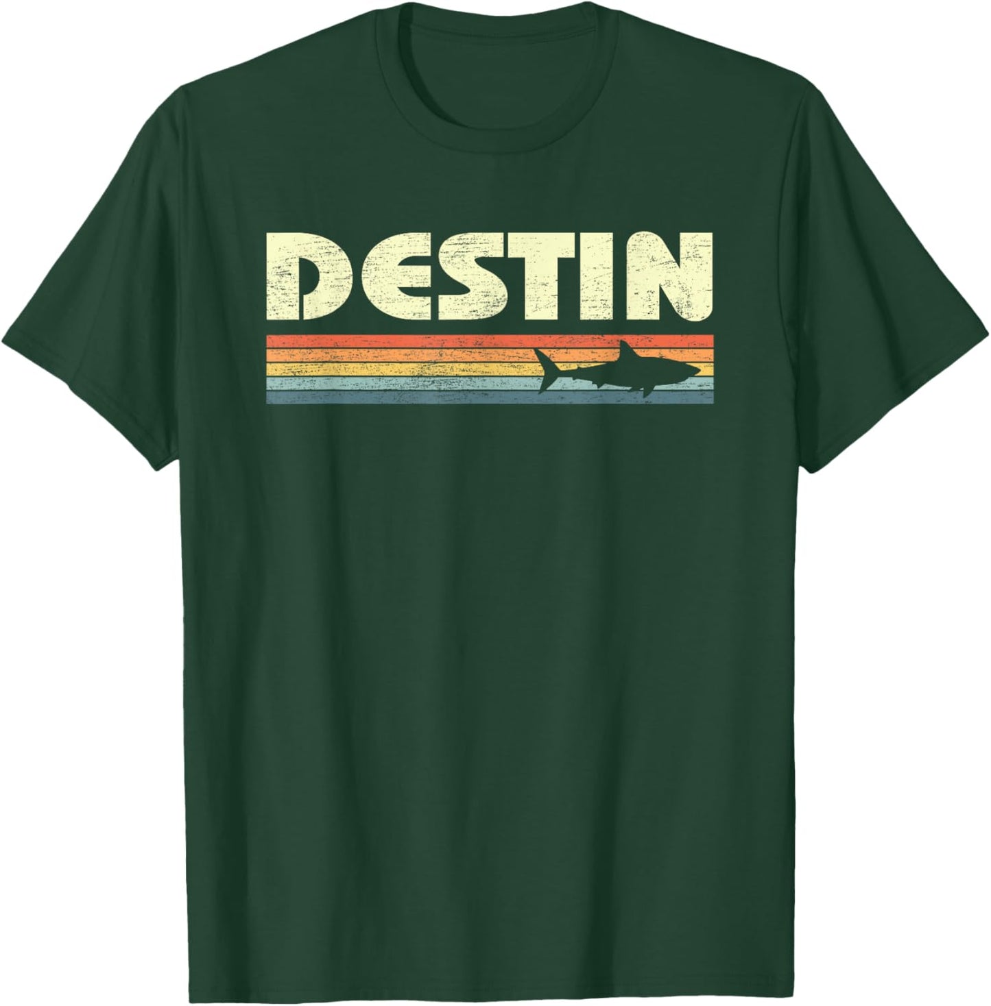 Destin Florida Vintage Shark Souvenir T-Shirt - T-Shirt | Forest