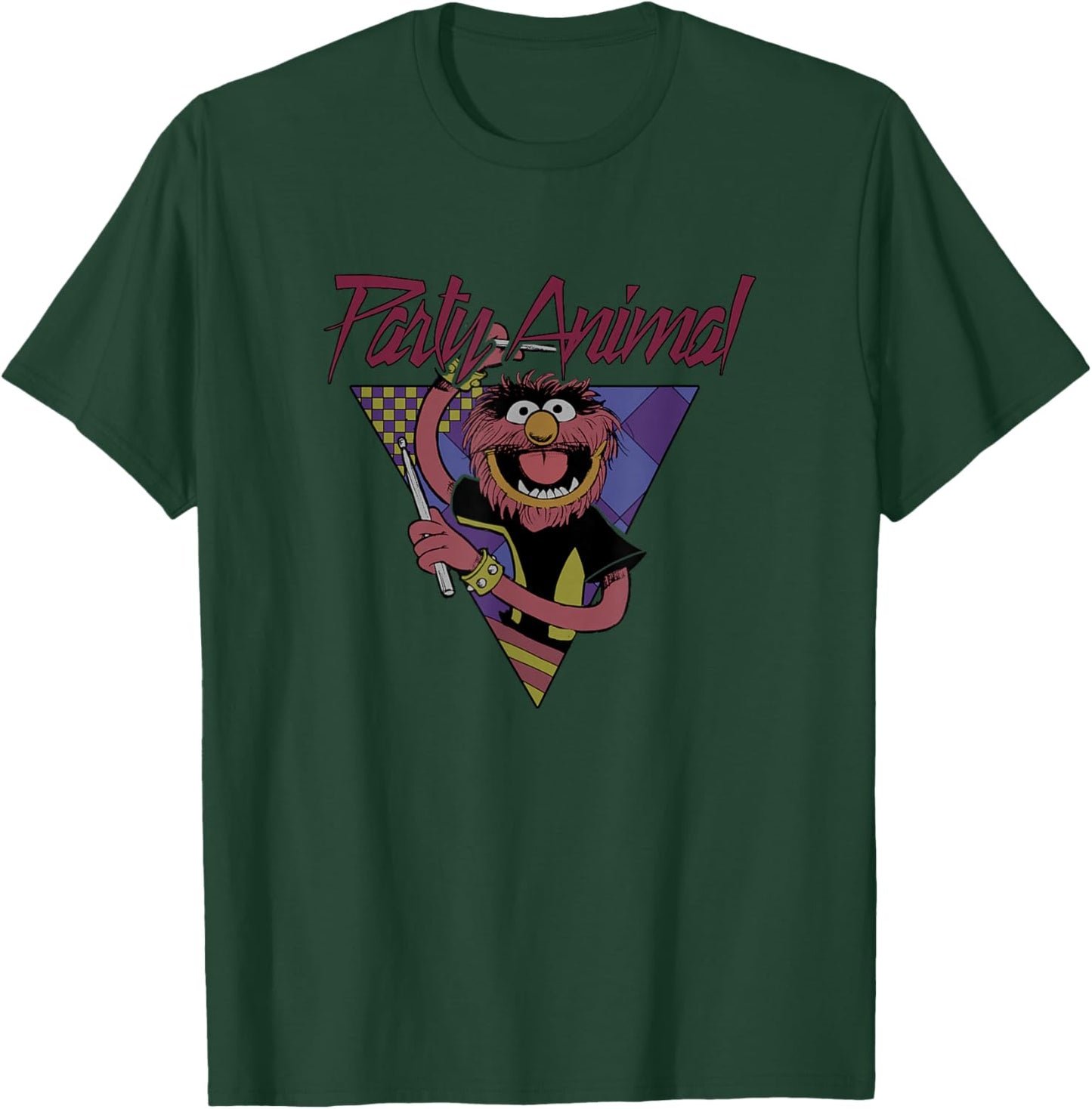Disney The Muppets Party Animal Vintage Retro Music Poster T-Shirt - T-Shirt | Forest
