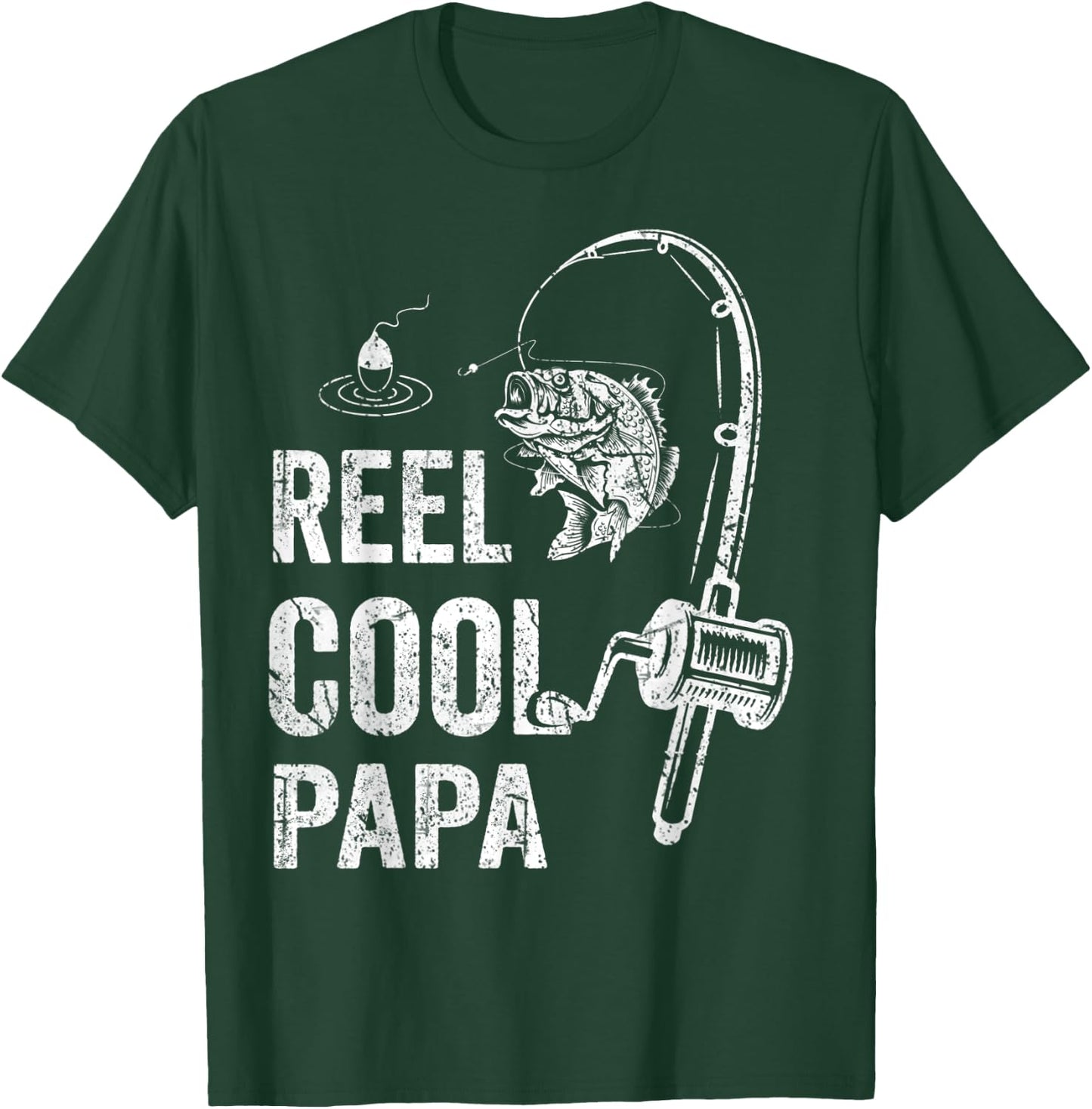 Funny Reel Cool Papa Fishing Father's Day T-Shirt - T-Shirt | Forest