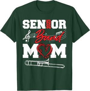 Senior Band Mom 2025 Marching Band Class of 2025 Trombone T-Shirt - T-Shirt | Forest