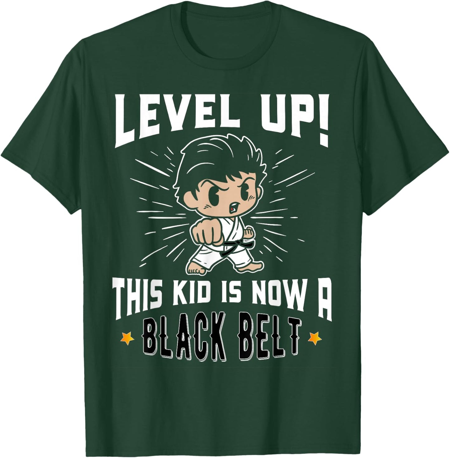 Kids Karate Uniform Black Belt Award T Shirt Gifts T-Shirt - T-Shirt | Forest