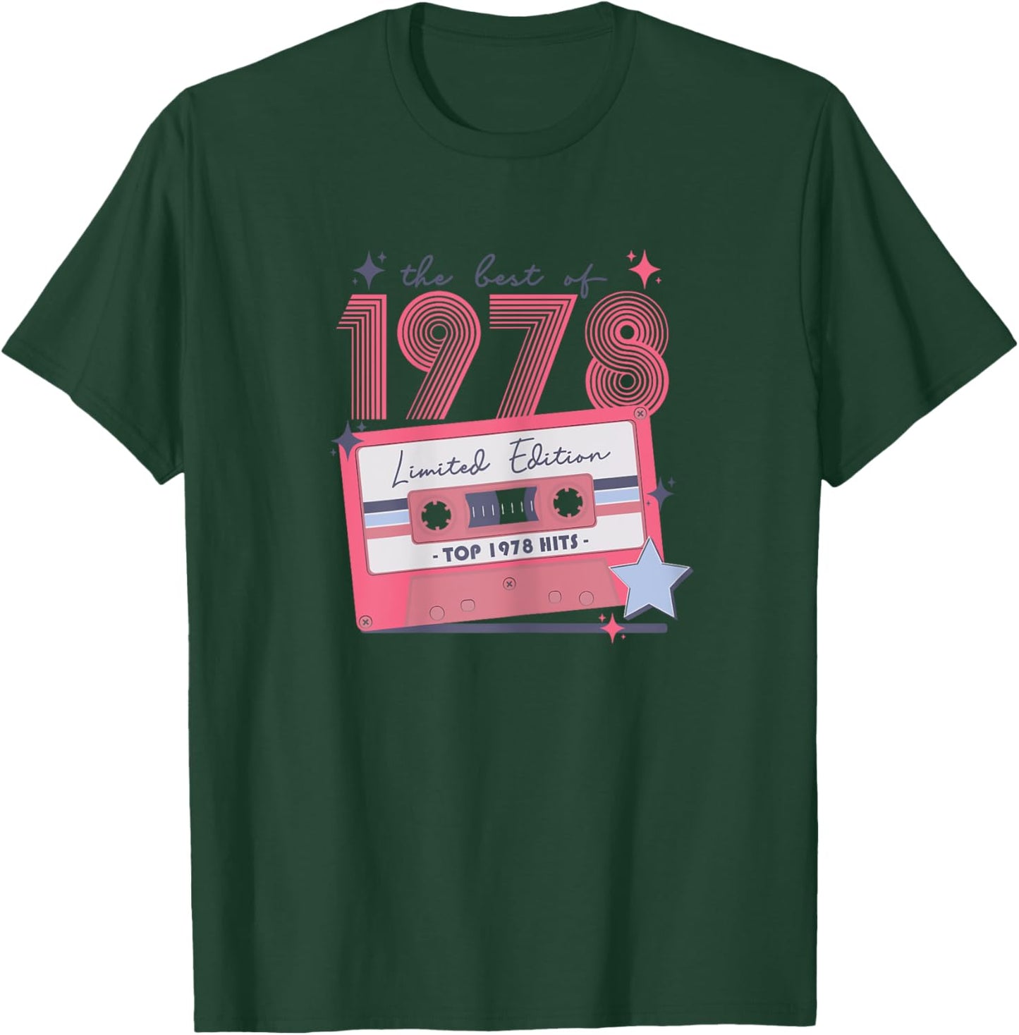 1978 Vintage Birthday Retro Gifts for Woman 70s 80s Disco T-Shirt - T-Shirt | Forest