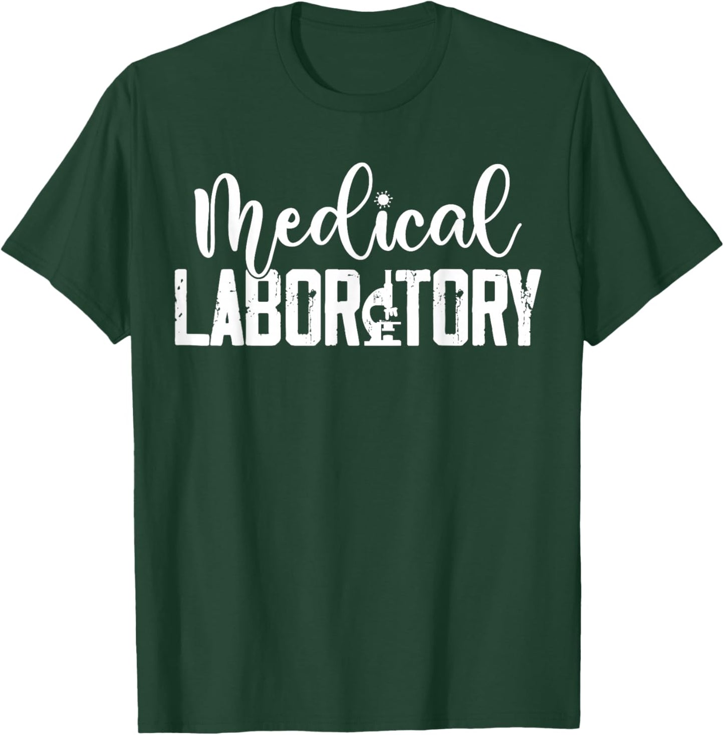Microscope Microbiology Medical Laboratory Scientist T-Shirt - T-Shirt | Forest