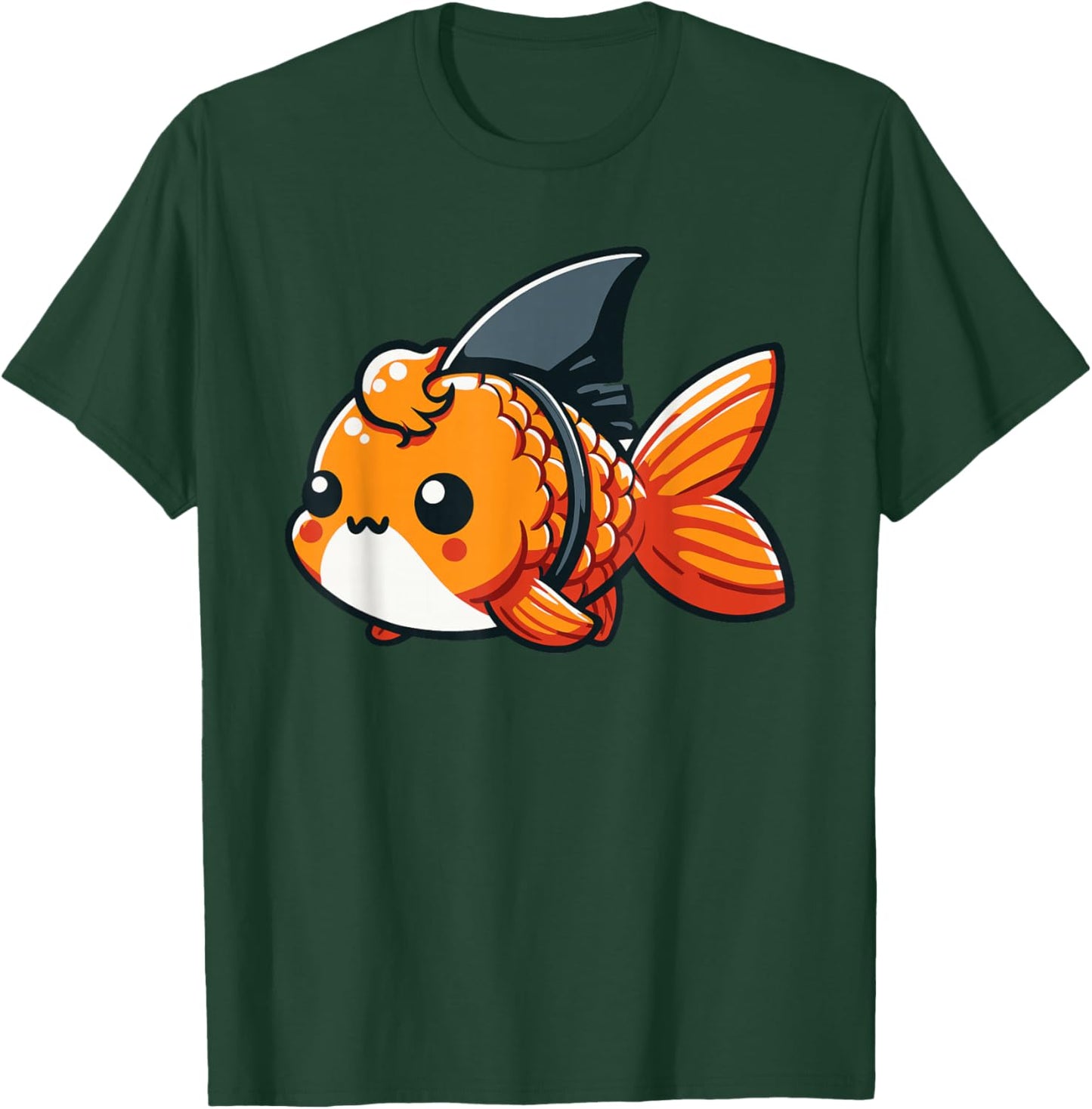 Goldfish With Shark Fin Funny Goldfish Lover T-Shirt - T-Shirt | Forest