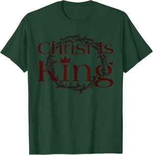 Vintage Christian Crown Of Thorns Christ Is King 3 T-Shirt - T-Shirt | Forest