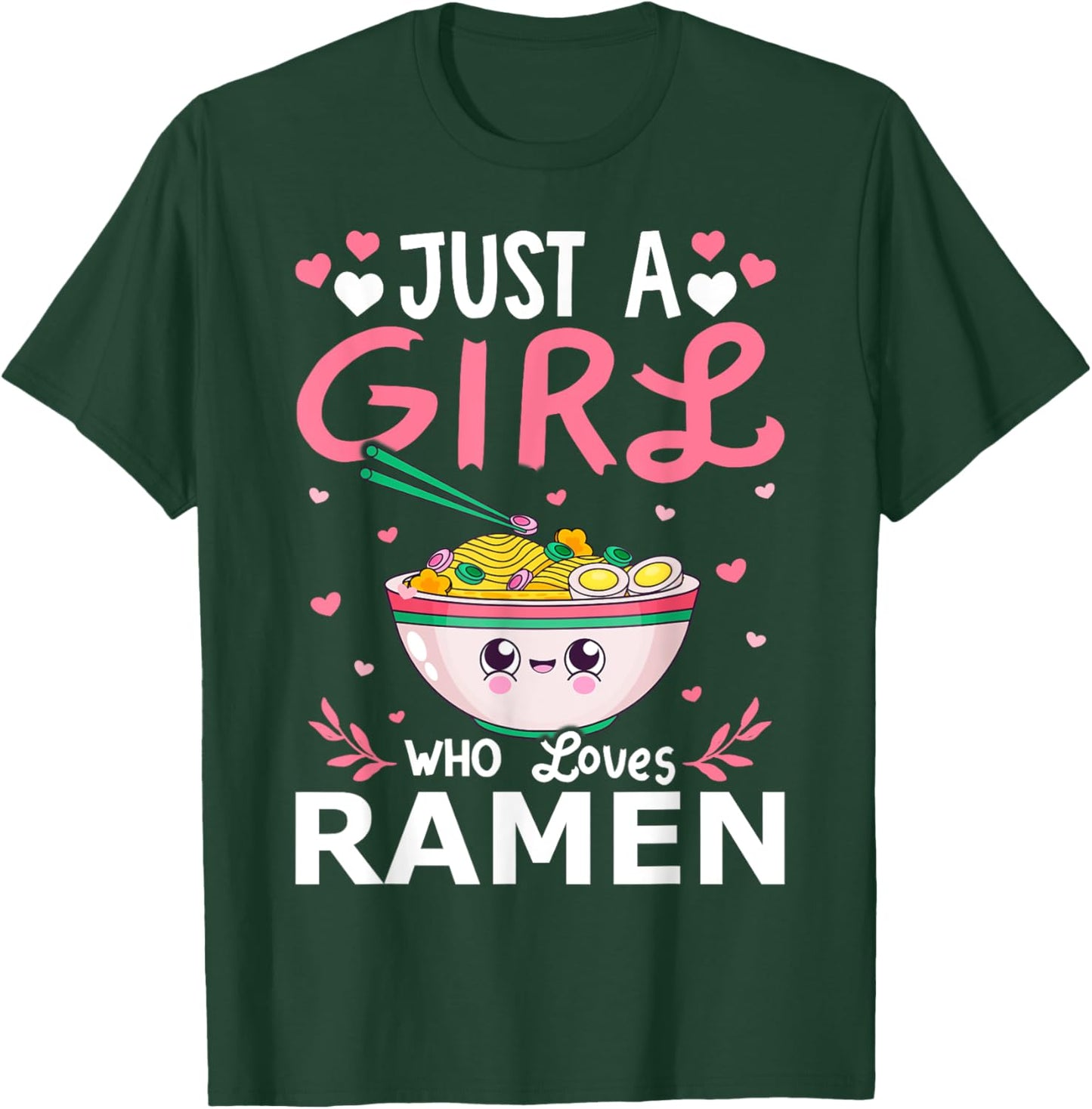Just A Girl Who Loves Ramen Girls T-Shirt - T-Shirt | Forest