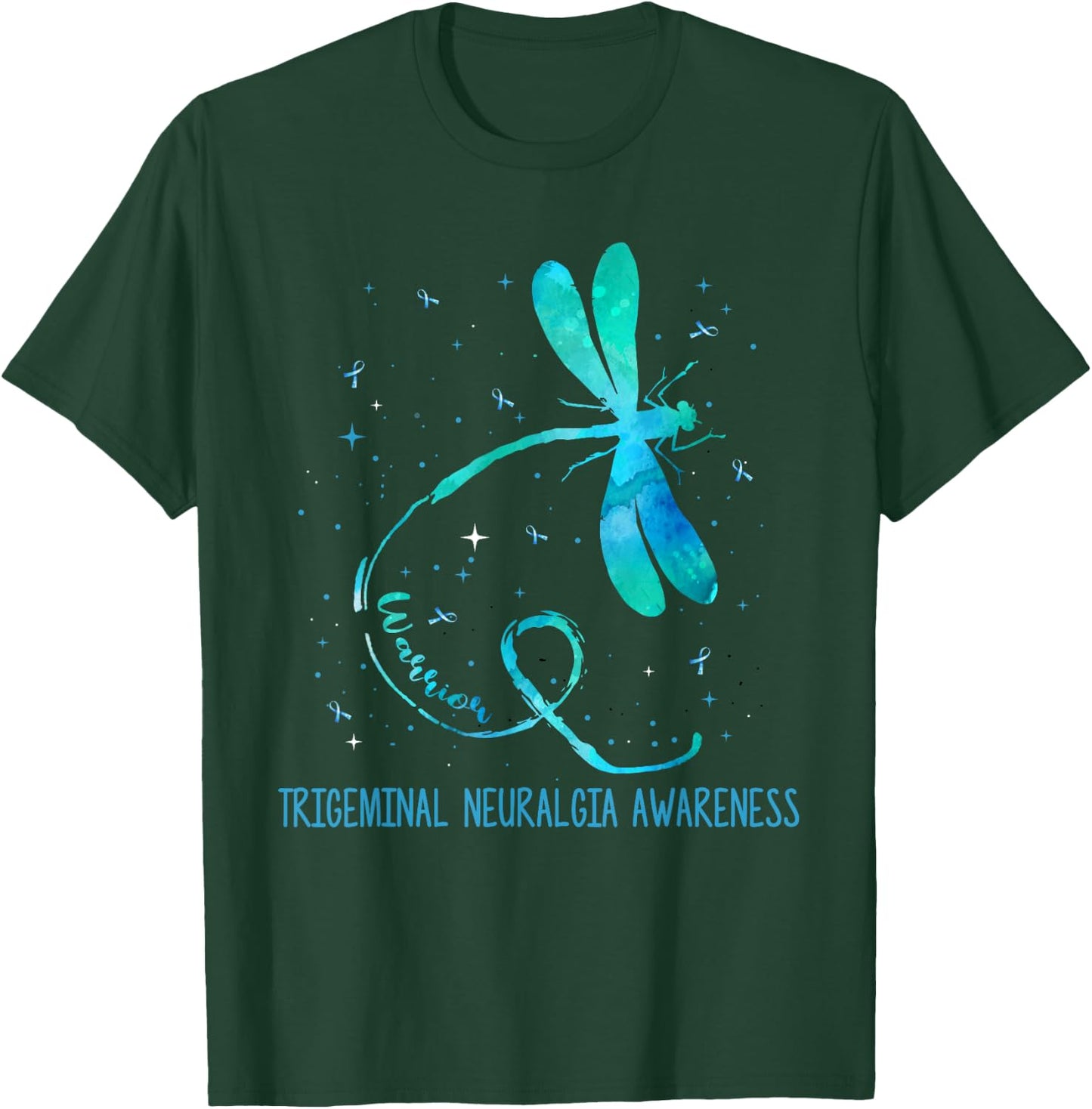 Ki Trigeminal Neuralgia Awareness Costume Dragonfly Ribbon T-Shirt - T-Shirt | Forest