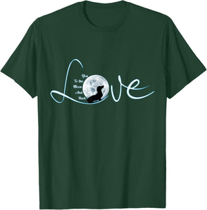 Weeine Love To Moon and Back Dachshund Mom Weiner Dog T-Shirt - T-Shirt | Forest