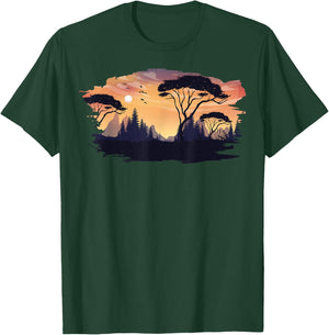 Beautiful Mountain, Nature Trees and Forest T-Shirt - T-Shirt | Forest