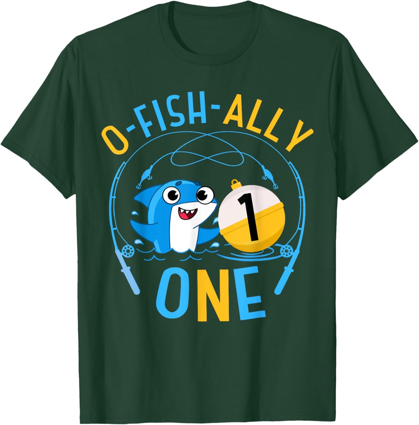 Ofishally One 1st Birthday Fishing Theme O-Fishally 1 Family T-Shirt - T-Shirt | Forest