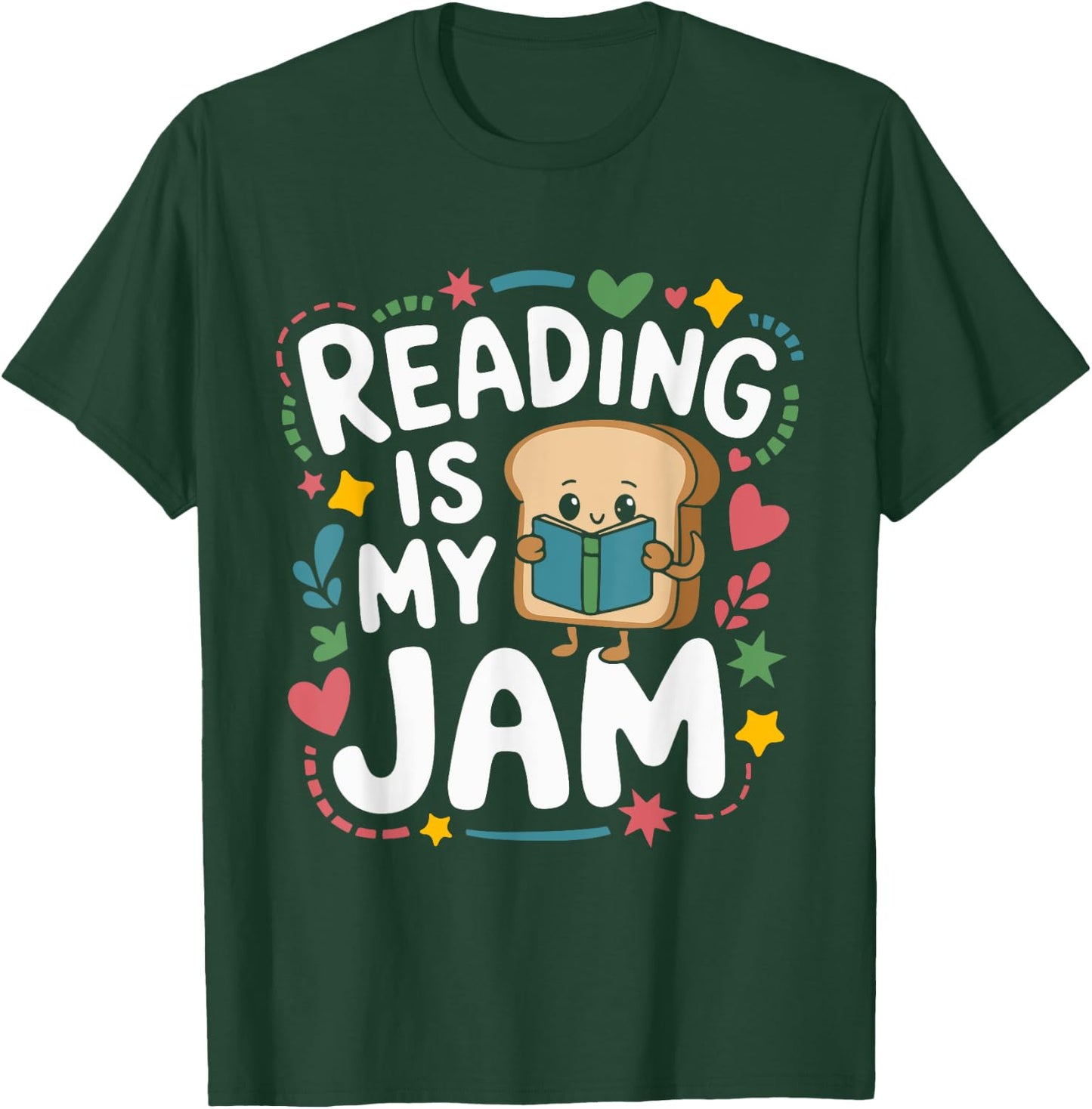 Reading My Jam Read Reading Book Librarian Toddlers Kids T-Shirt - T-Shirt | Forest
