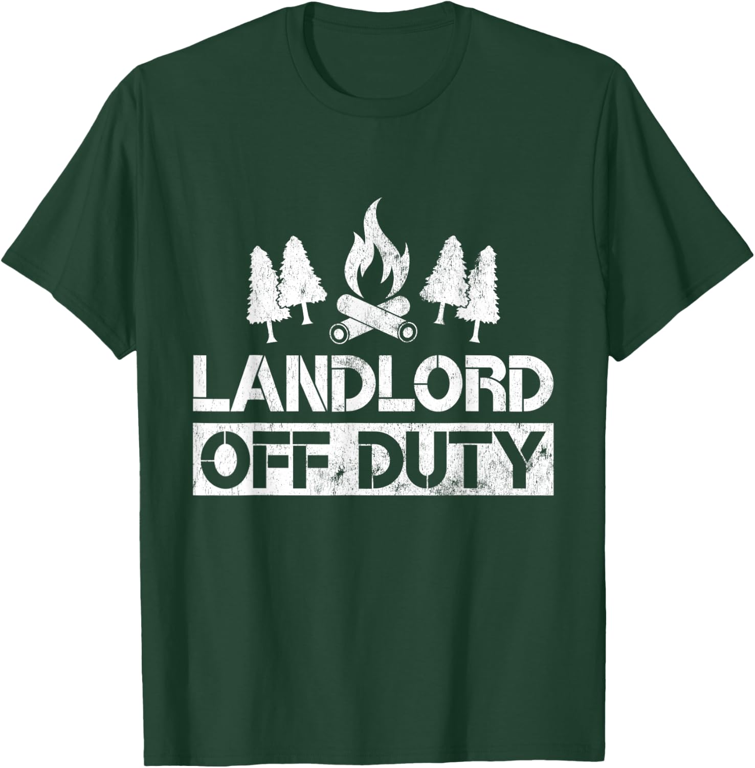 Landlord Off Duty Funny Camping Gag Gift T-Shirt - T-Shirt | Forest