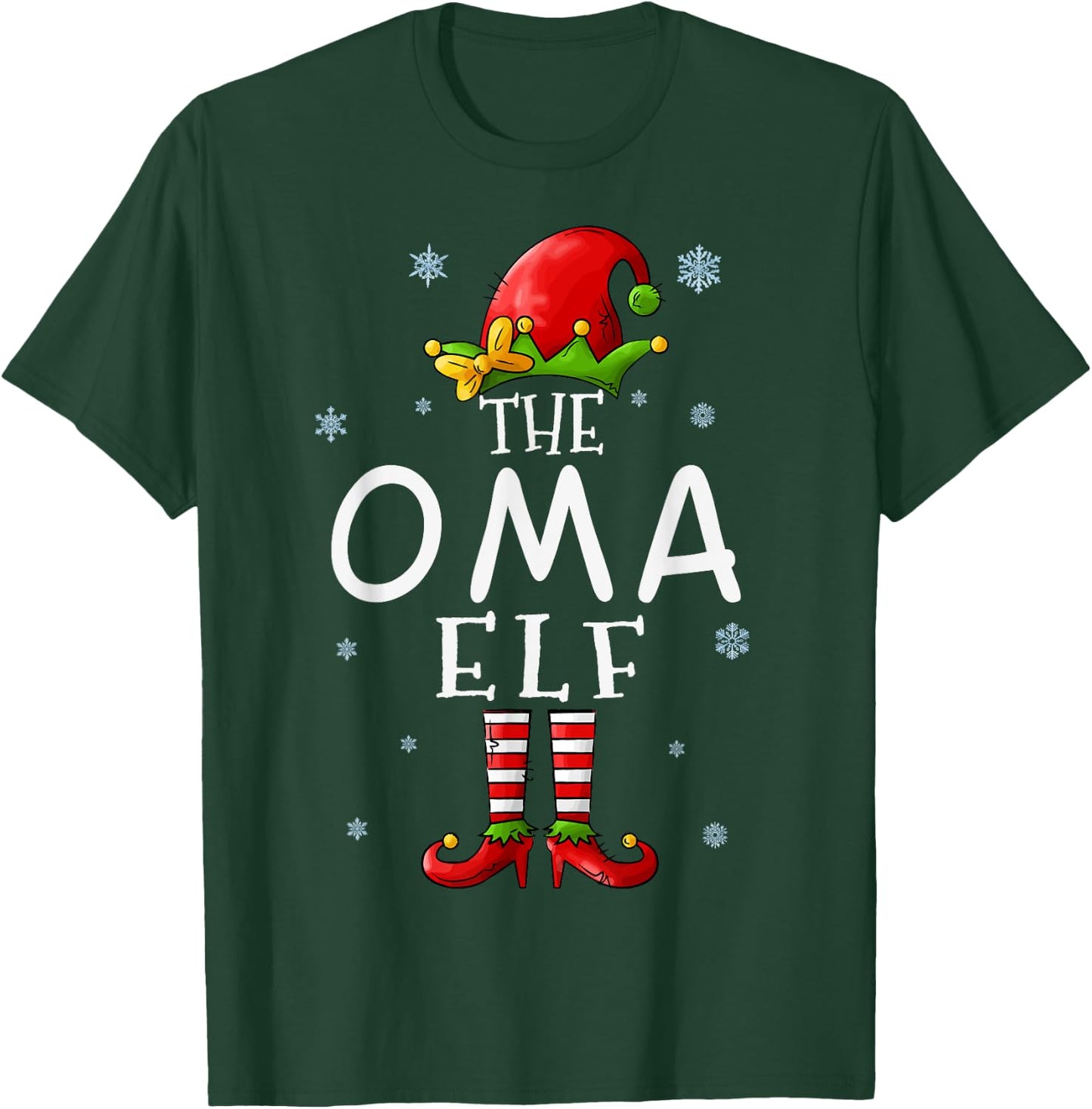 The OMA Elf Funny Grandma Xmas Groupe Matching Christmas T-Shirt - T-Shirt | Forest