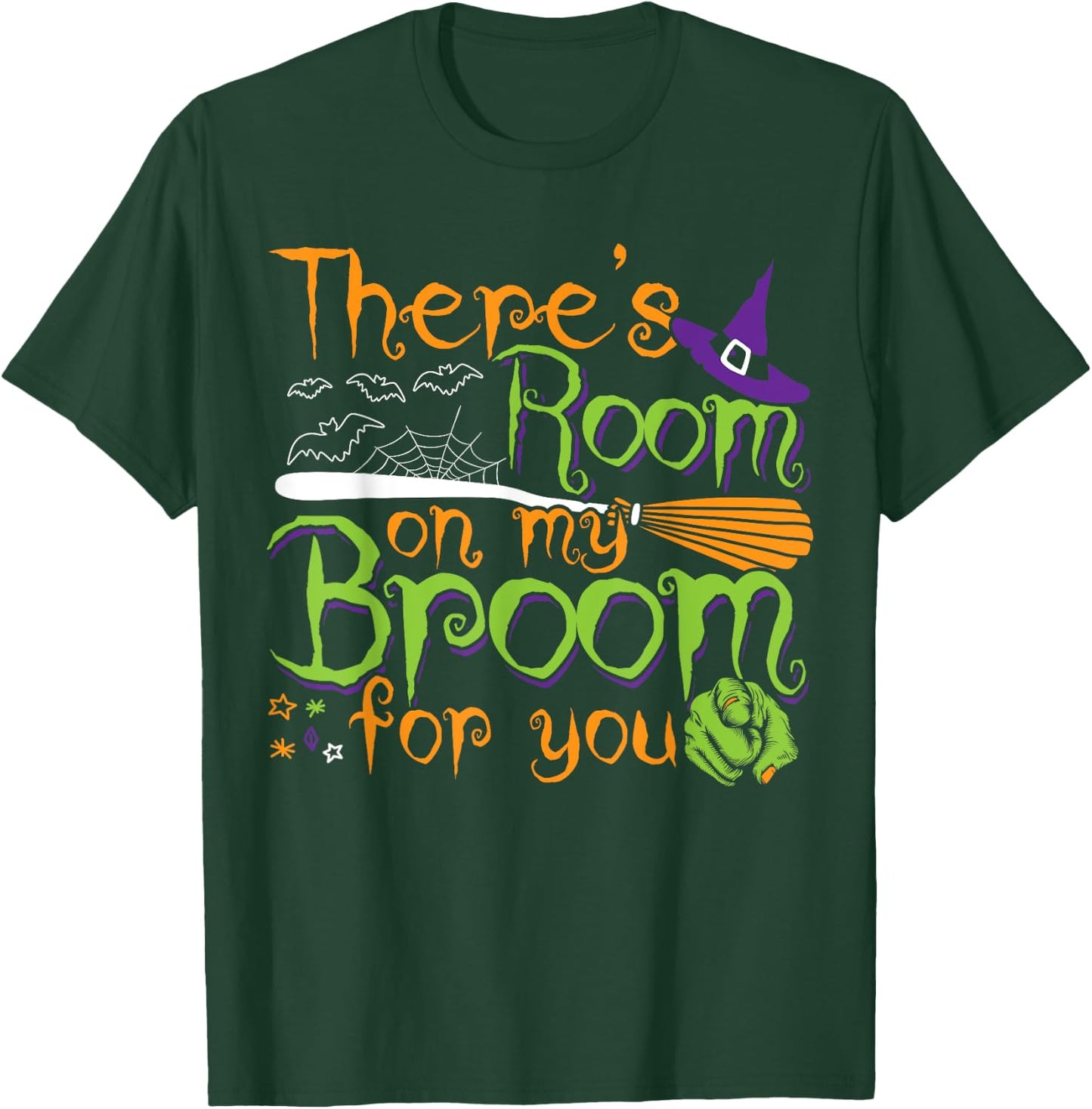 There's Room on my Broom for you Funny Halloween Costumes T-Shirt - T-Shirt | Forest