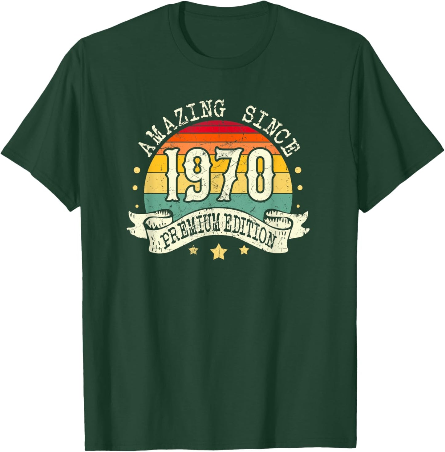 1970 Birthday Amazing Premium Edition Born In 1970 Birthday T-Shirt - T-Shirt | Forest