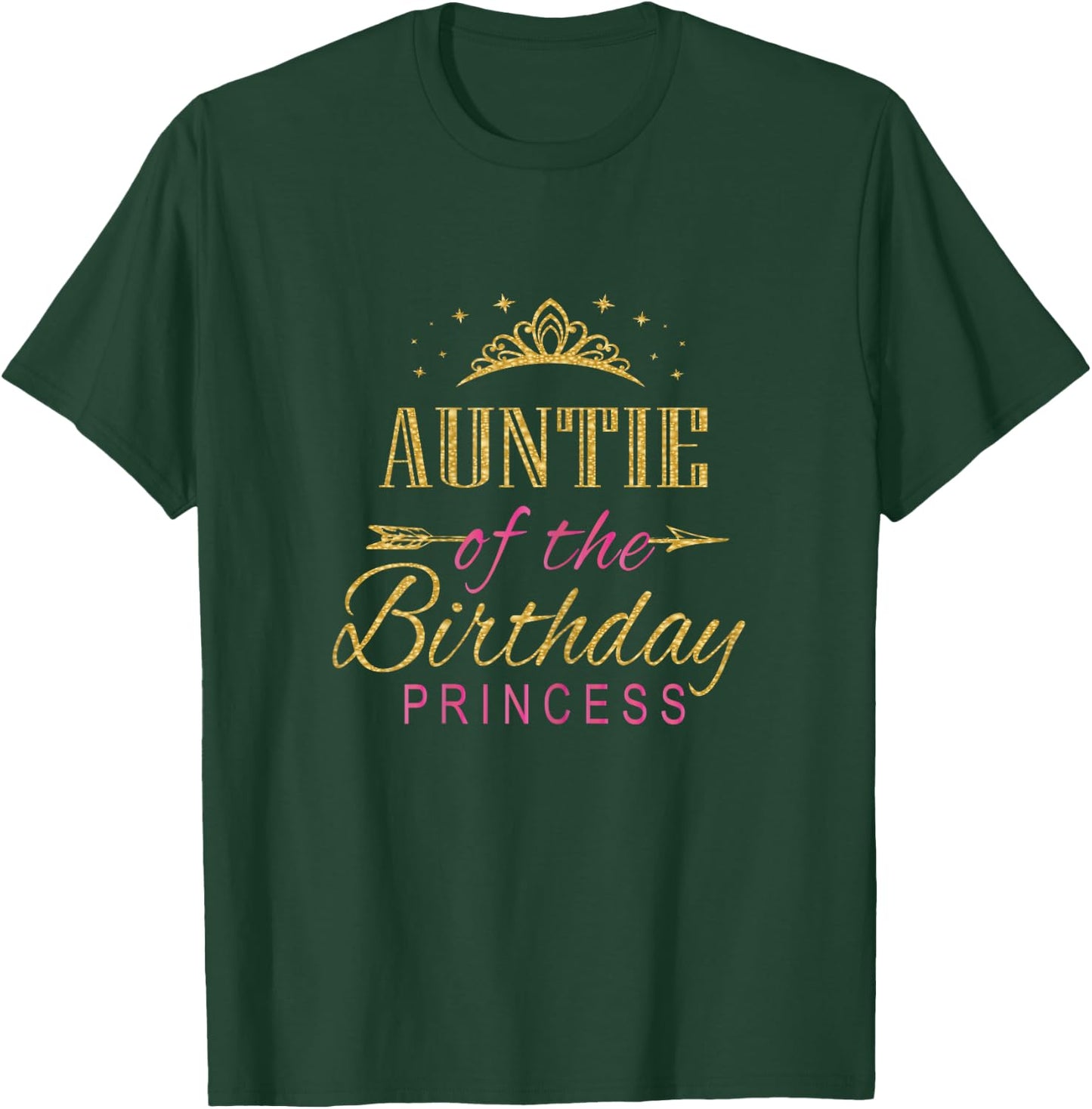 Auntie Of The Birthday Princess Girls Party T-Shirt - T-Shirt | Forest