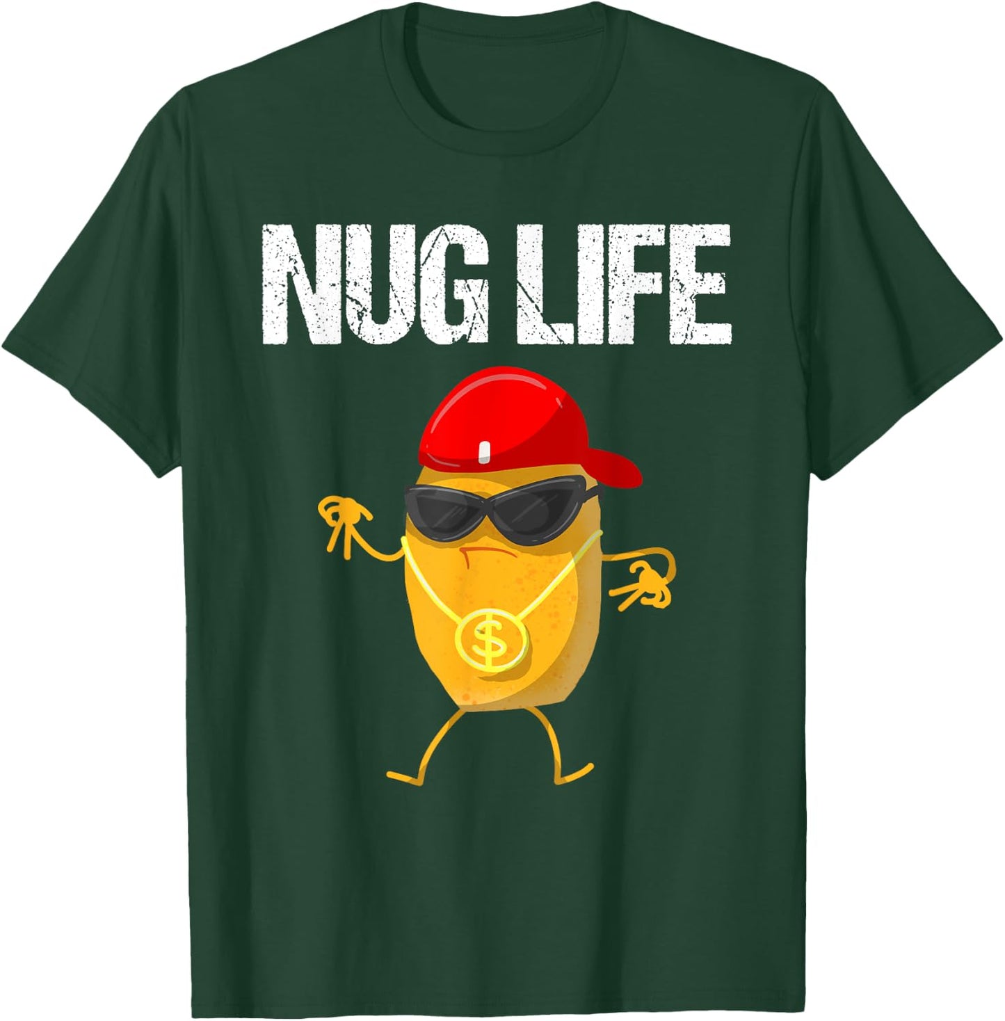 Cool Chicken Nugget Art For Boys Kids Chicken Nugget Lover T-Shirt - T-Shirt | Forest