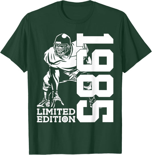 40th BIRTHDAY FOOTBALL LIMITED EDITION 1985 FOOTBALL T-Shirt - T-Shirt | Forest