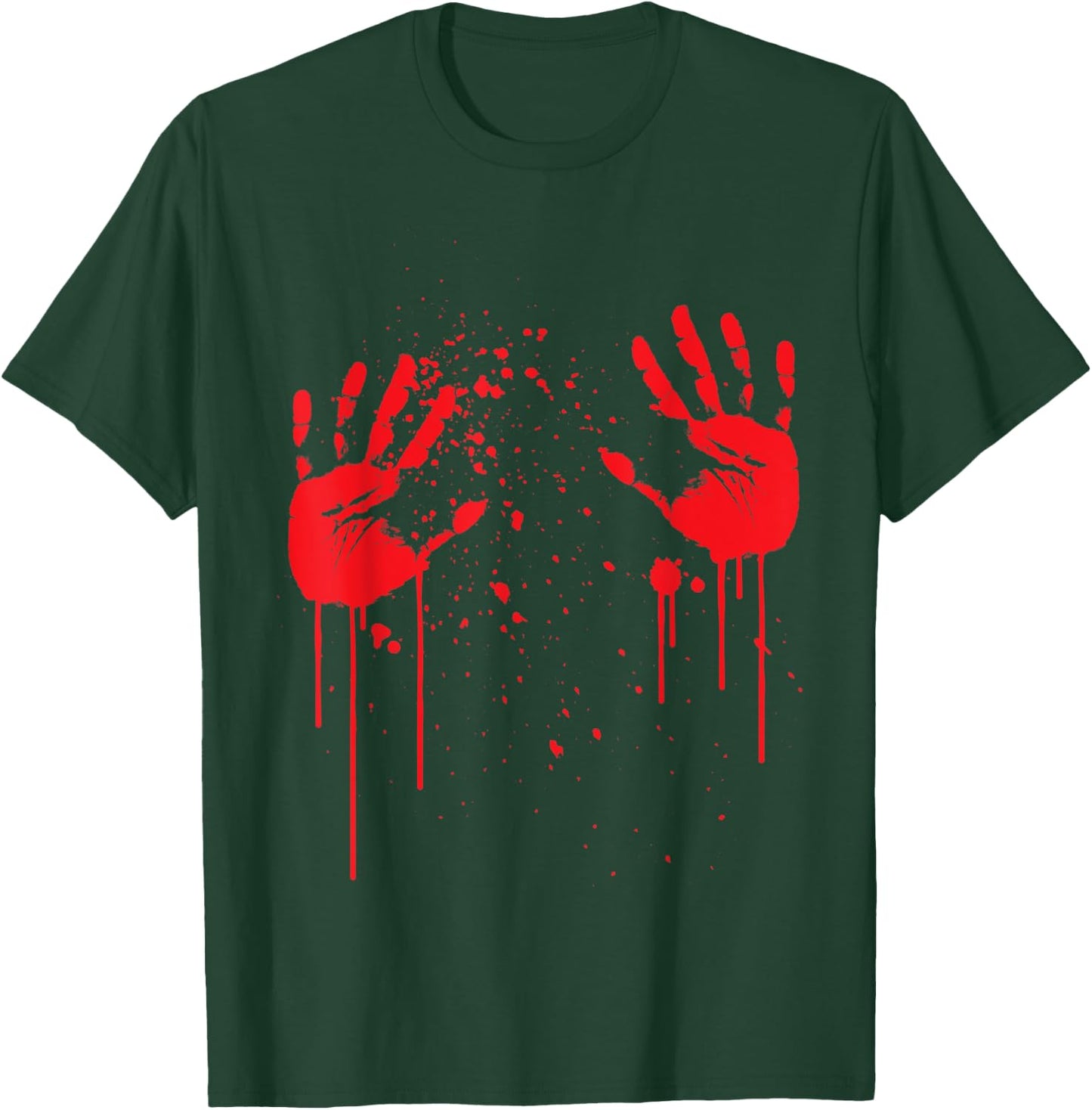 Bloody Hand Prints on your Boobs T-Shirt - T-Shirt | Forest