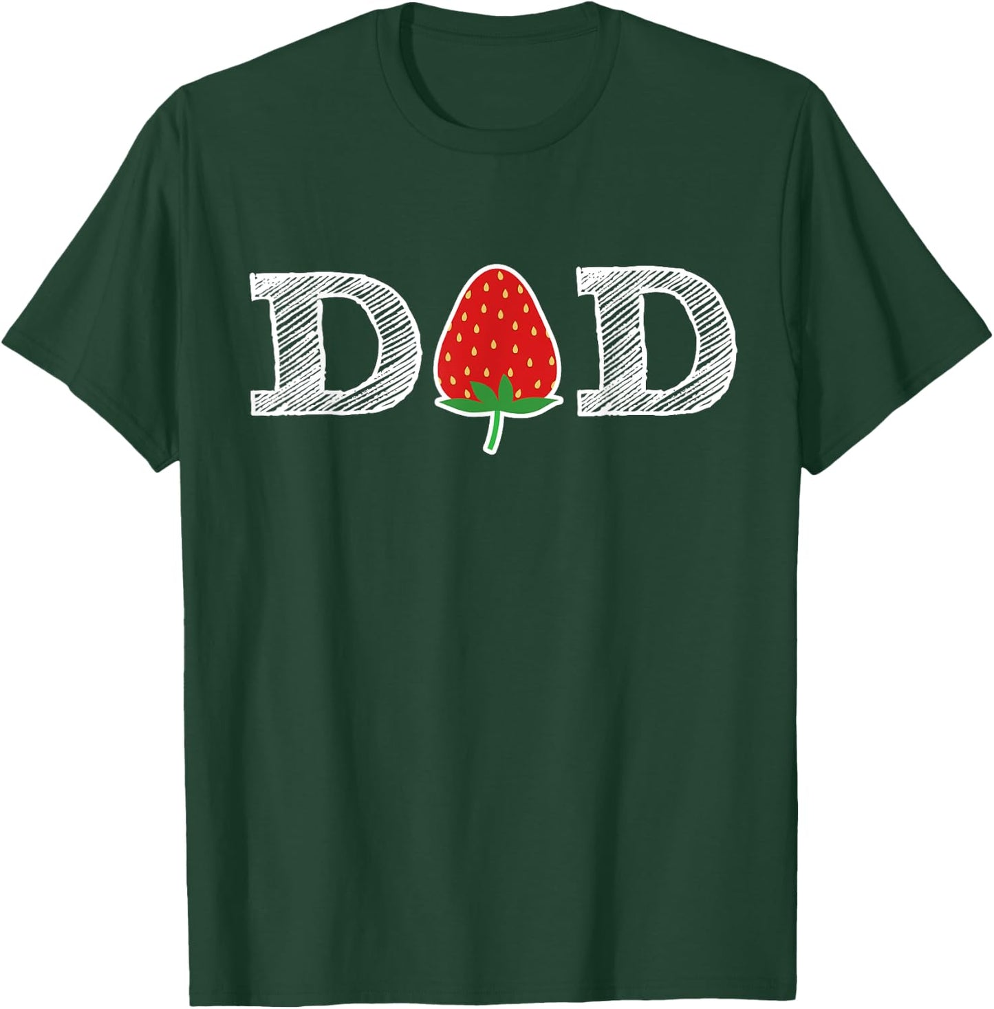 Funny Strawberry Dad Fruit Gift Shirt Berry Father Gift T-Shirt - T-Shirt | Forest