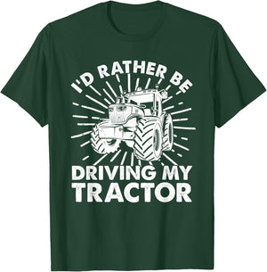 Cool Tractor Design Women Tractor Driver Farm Farmer T-Shirt - T-Shirt | Forest