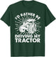 Cool Tractor Design Women Tractor Driver Farm Farmer T-Shirt - T-Shirt | Forest