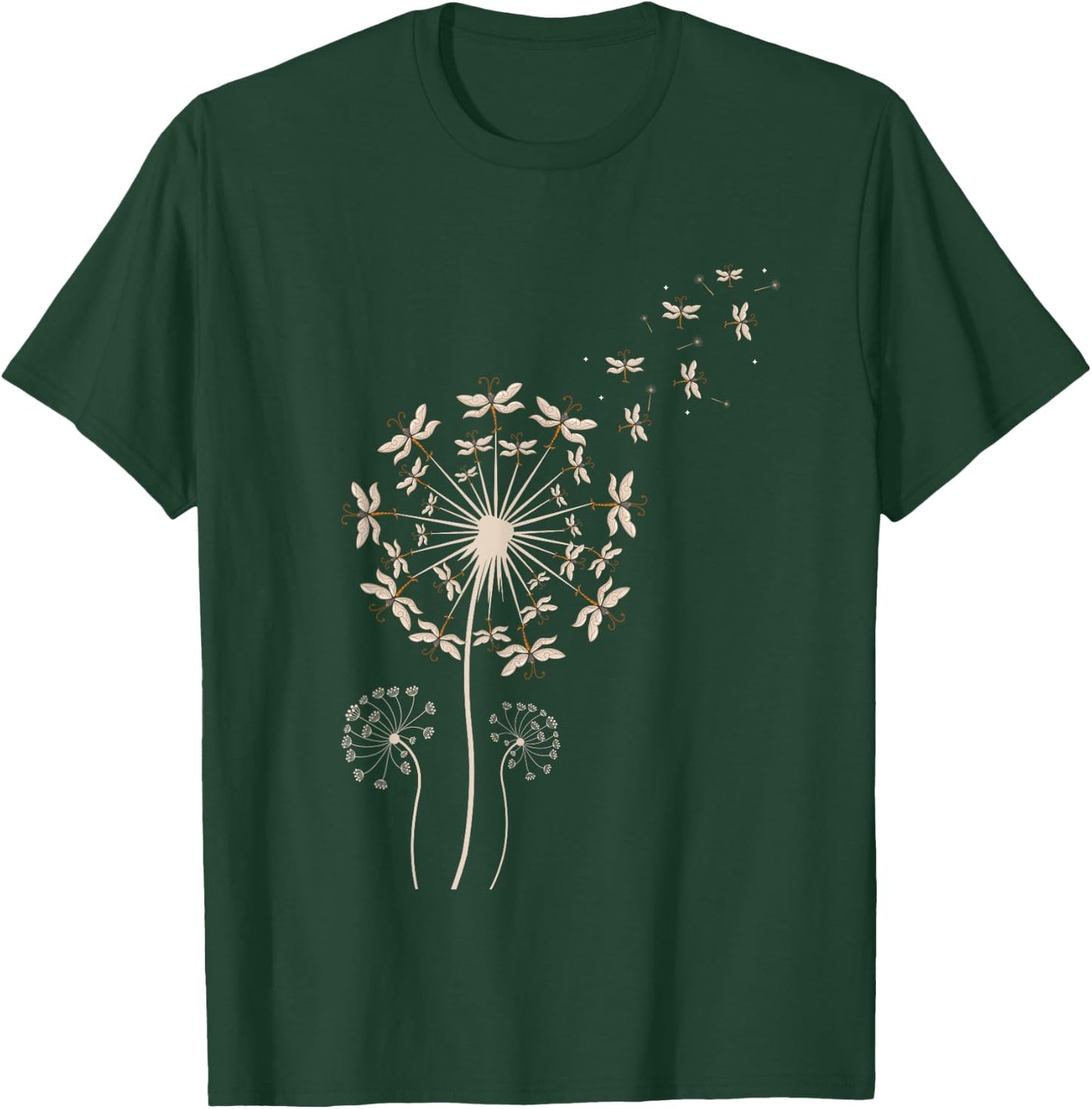 Dragonfly Dandelion T-Shirt - T-Shirt | Forest