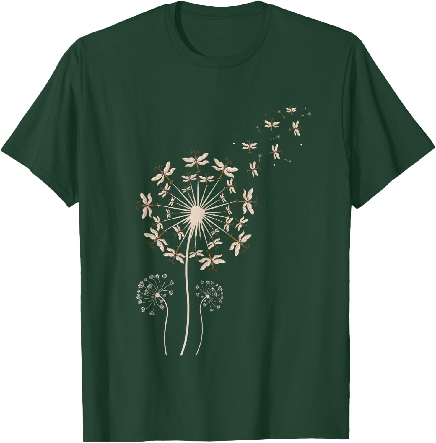 Dragonfly Dandelion T-Shirt - T-Shirt | Forest