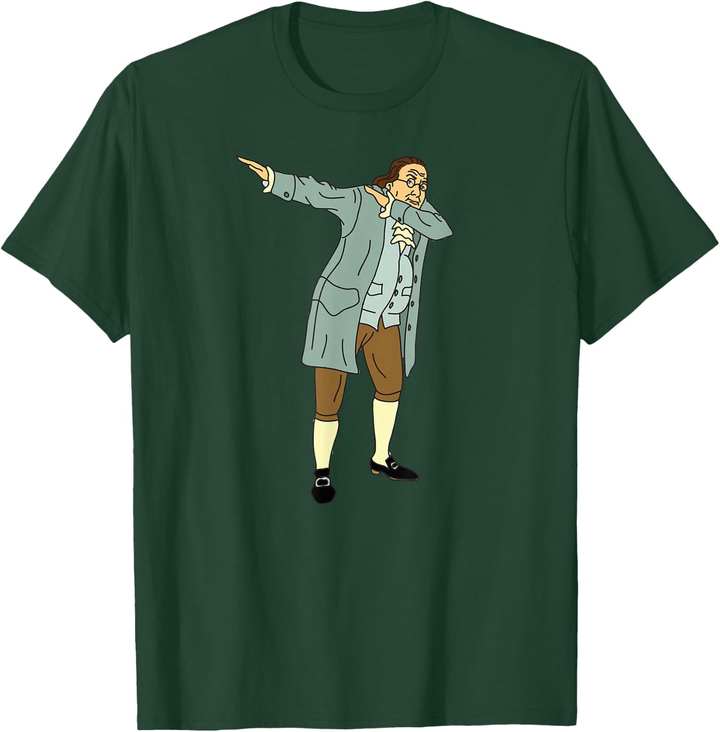 Founding Father 100 Dollar Bill Dabbing Benjamin Franklin T-Shirt - T-Shirt | Forest