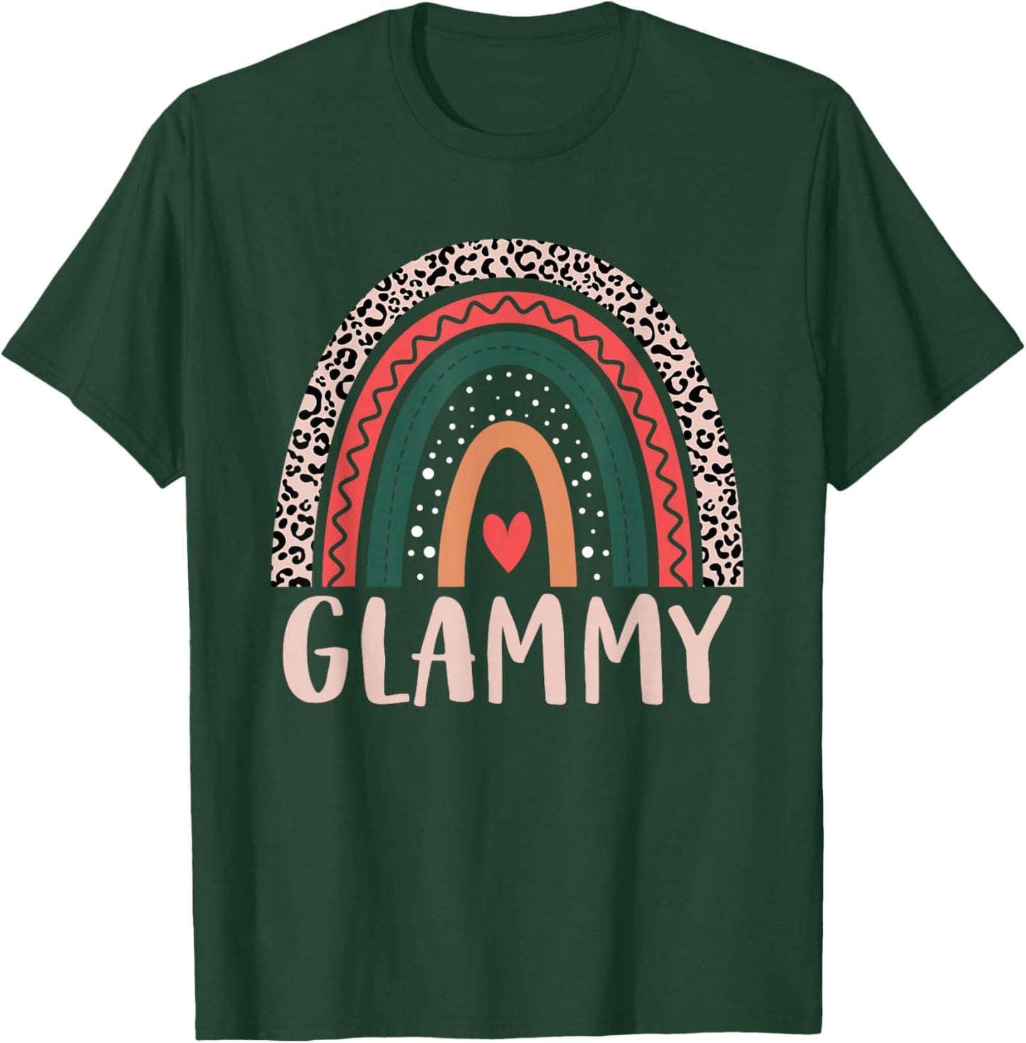Glammy Rainbow Grandma Grandmother Women Mothers Day Glammy T-Shirt - T-Shirt | Forest