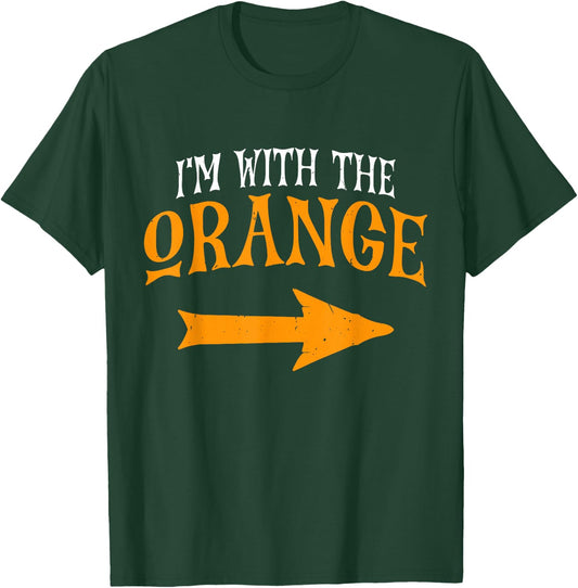I'm With Orange Halloween Costume Funny Couples Orange T-Shirt - T-Shirt | Forest