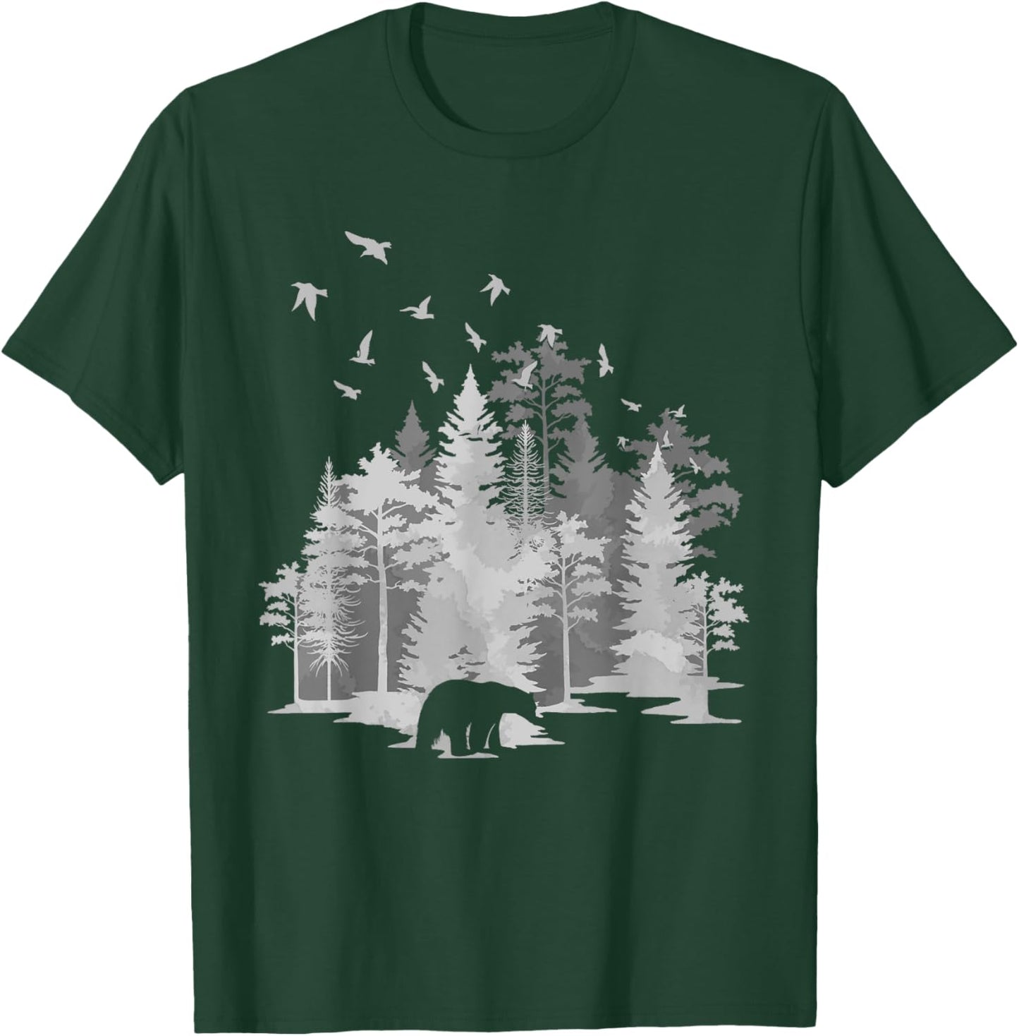 Mountains Birds Outdoors Animal Bear Nature Hiking Forest T-Shirt - T-Shirt | Forest