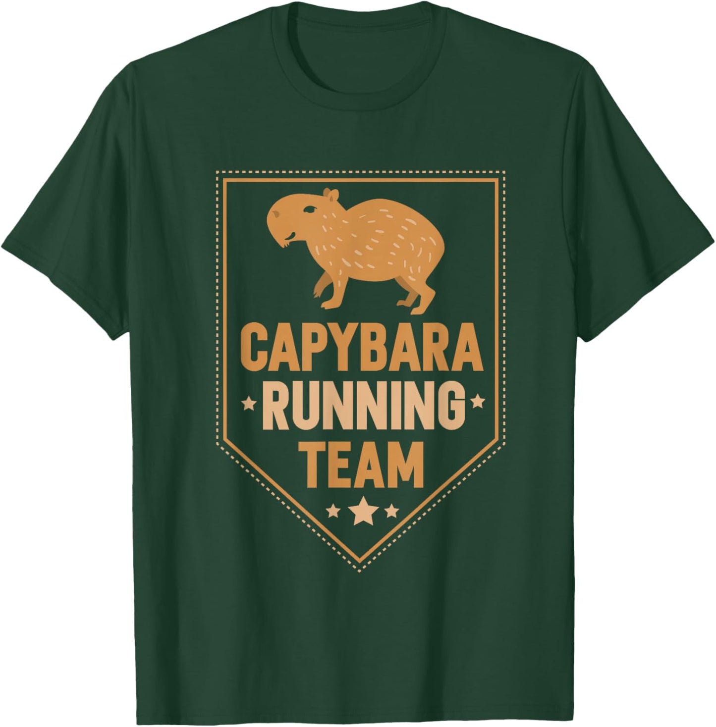 Capybara Running Team Animal Capybaras Water Pig Lovers T-Shirt - T-Shirt | Forest