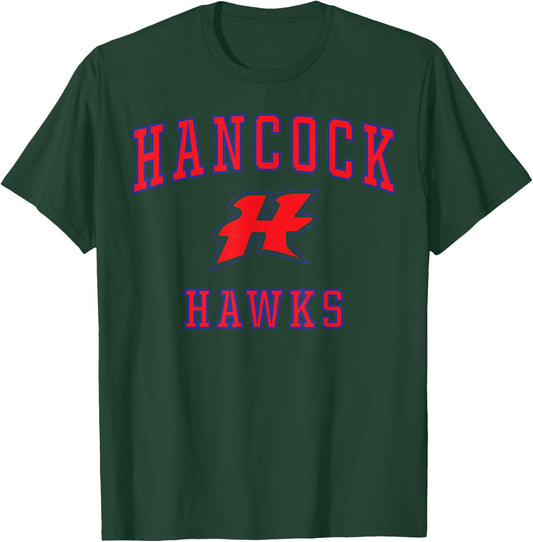 Hancock High School Hawks C1 T-Shirt - T-Shirt | Forest