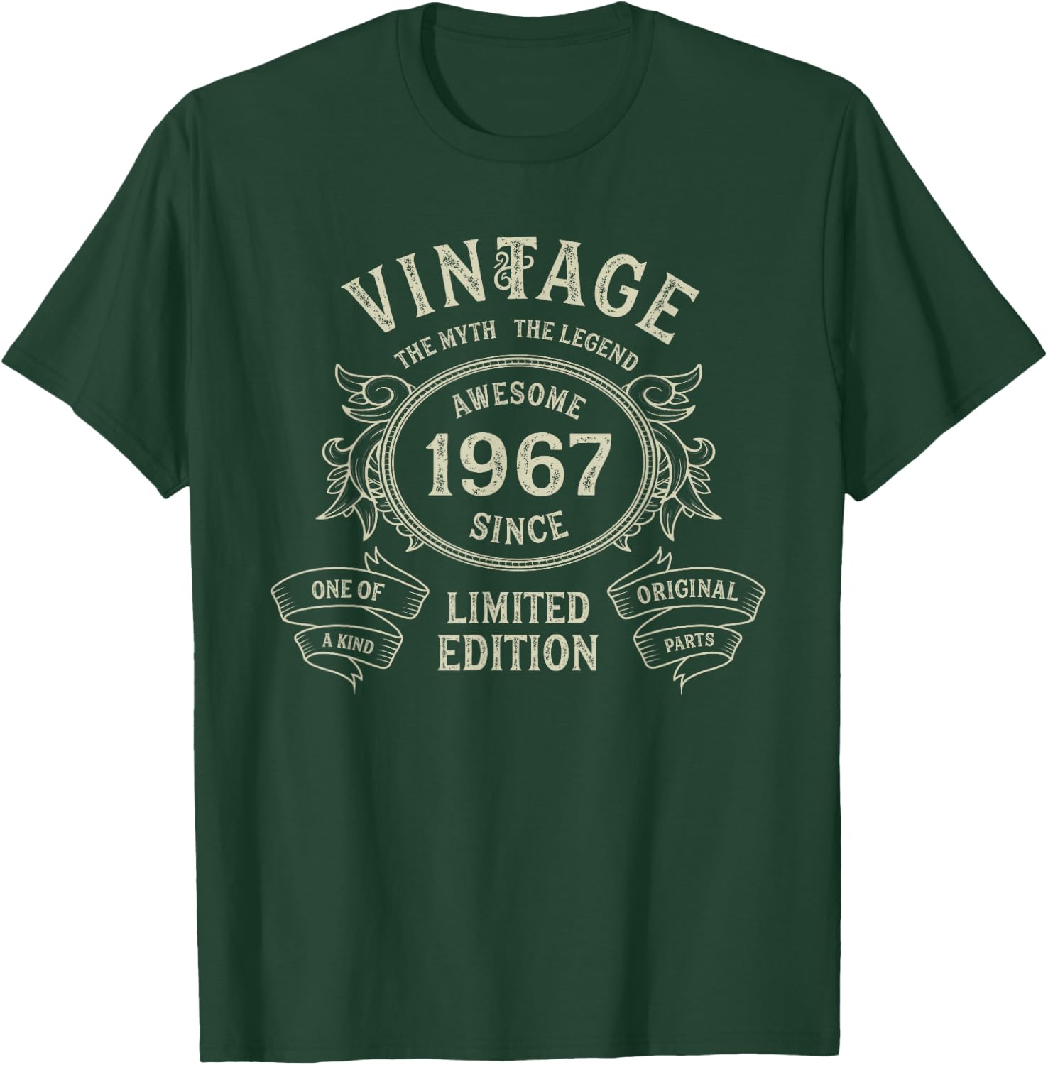 Vintage Born 1967 Limited Edition 58th Birthday 58 years old T-Shirt - T-Shirt | Forest
