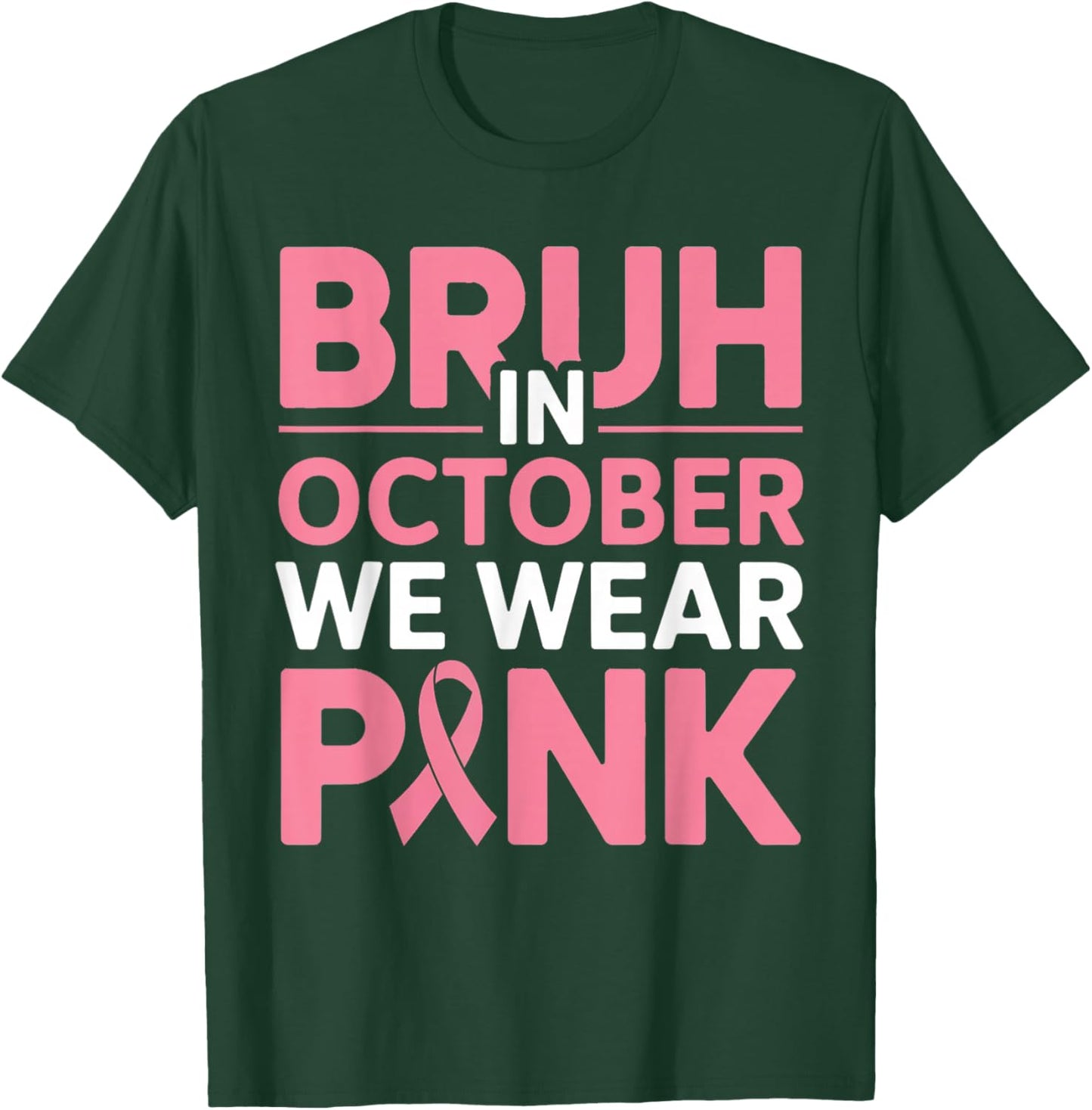 Breast Cancer Shirts for Boys Kids Bruh in October Wear Pink T-Shirt - T-Shirt | Forest