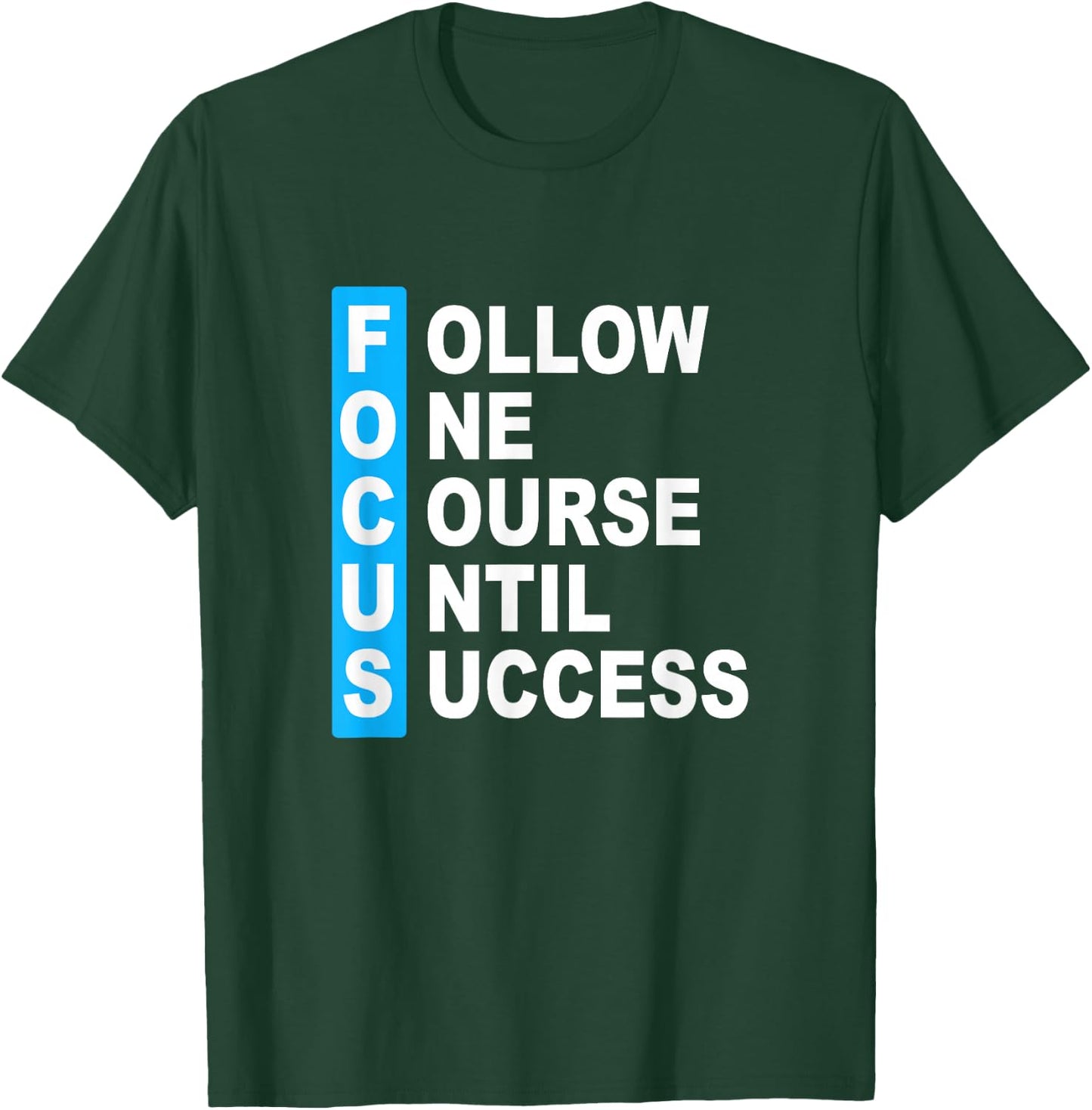Blue Color Follow The Course Blue Graphic T-Shirt - T-Shirt | Forest