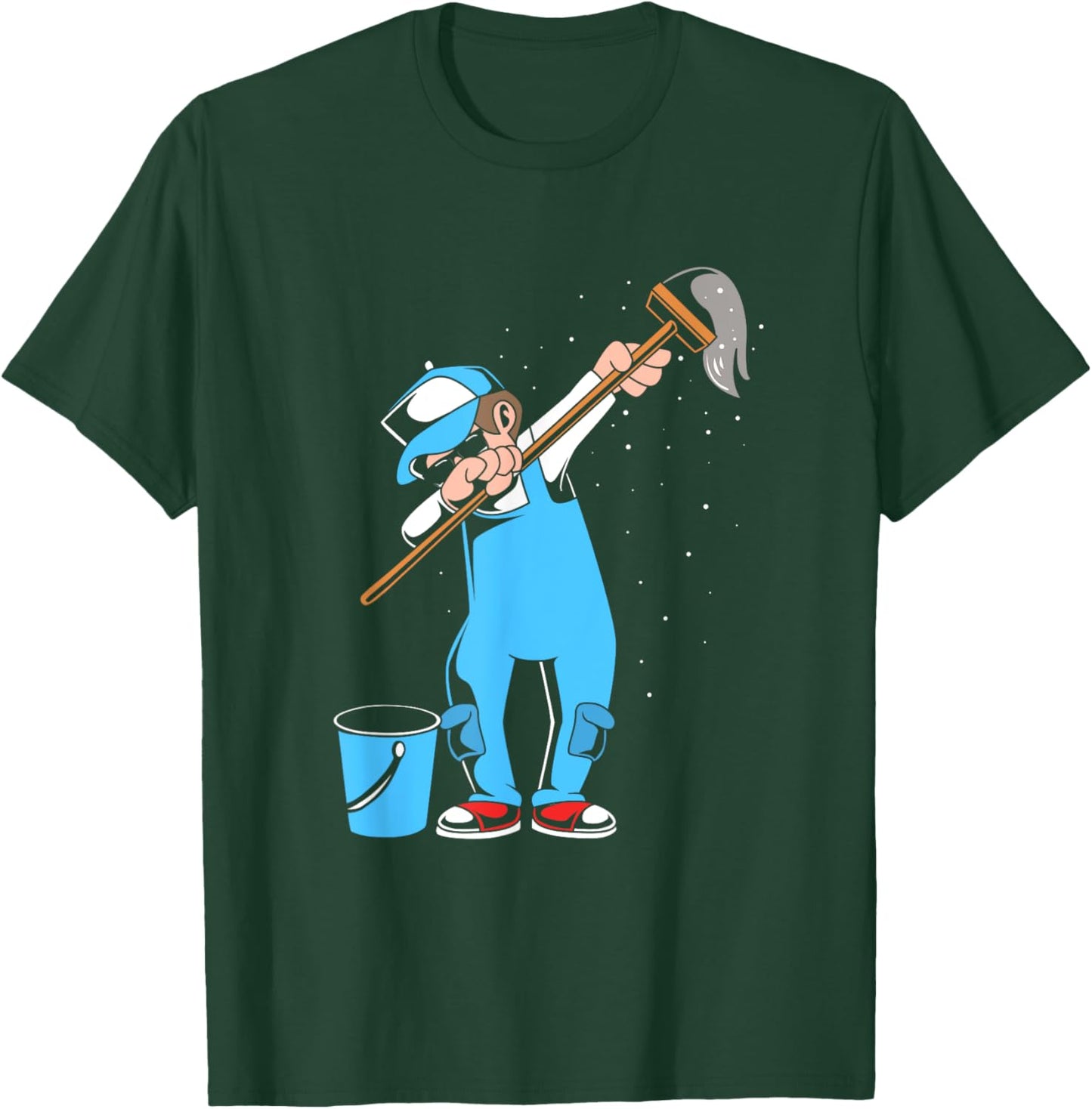 Funny School Custodian Janitor Dabbing T-Shirt - T-Shirt | Forest