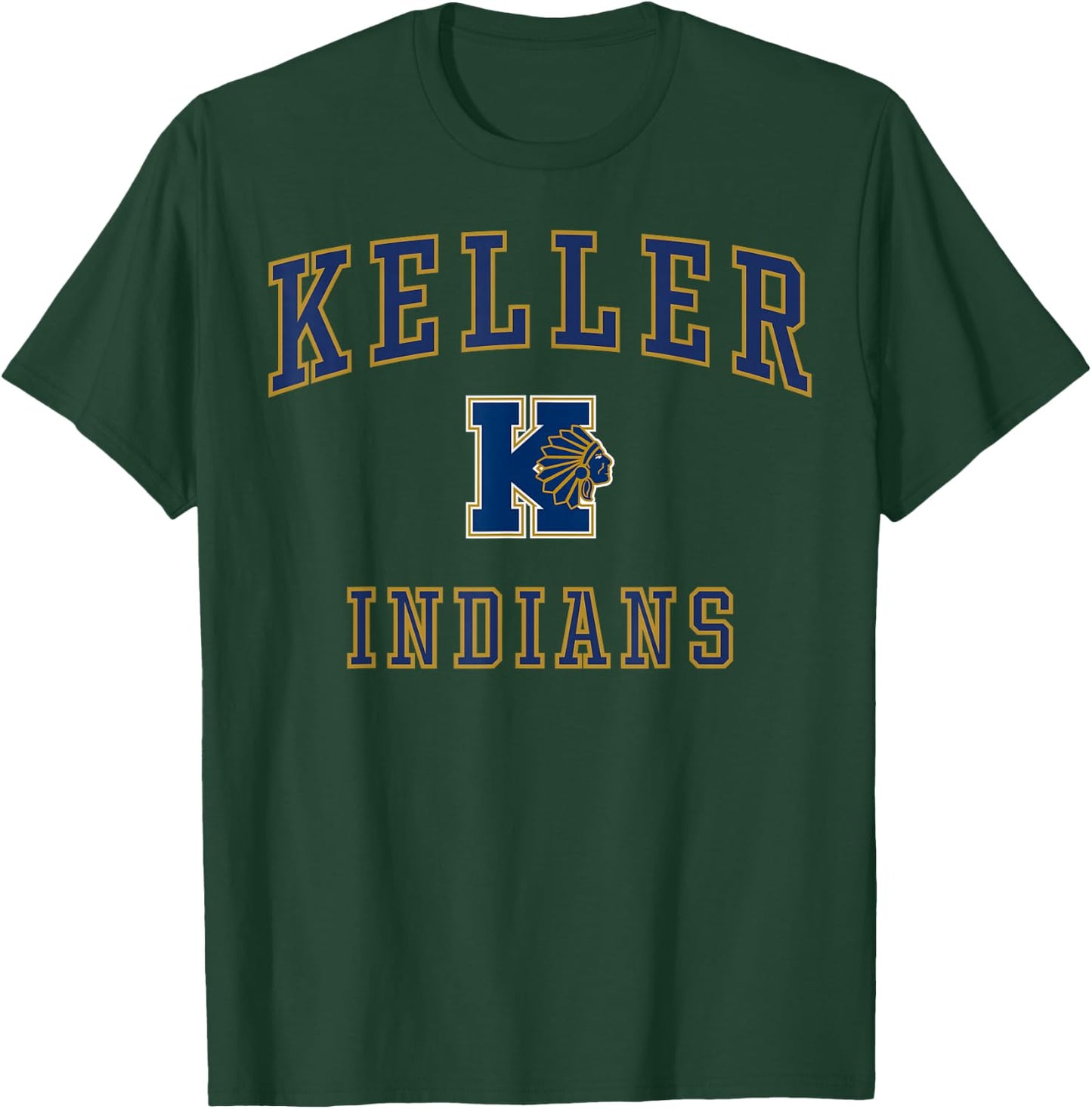 Keller High School Indians C1 T-Shirt - T-Shirt | Forest