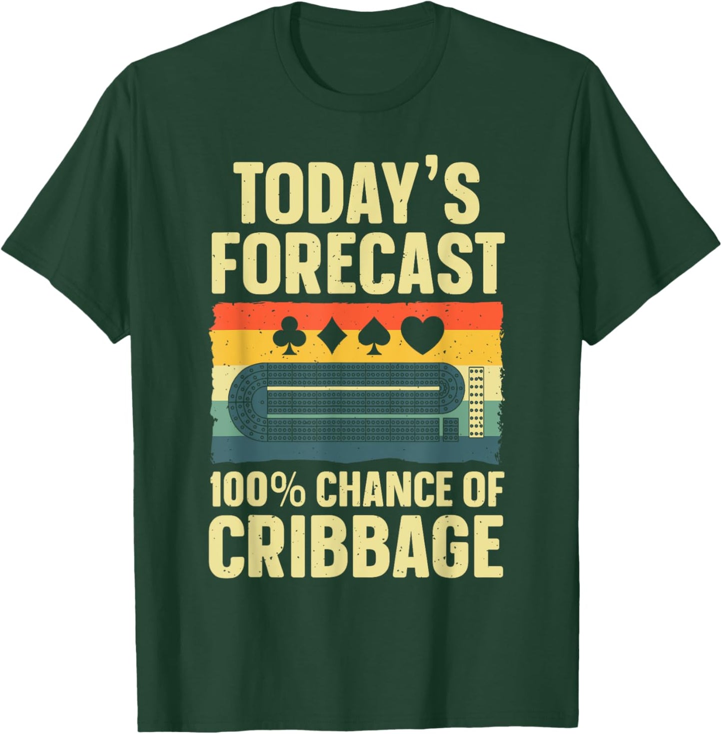 Funny Cribbage Design Women Kids Card Game Cribbage T-Shirt - T-Shirt | Forest