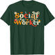 Social Worker School Social Worker Women Wildflower Floral T-Shirt - T-Shirt | Forest