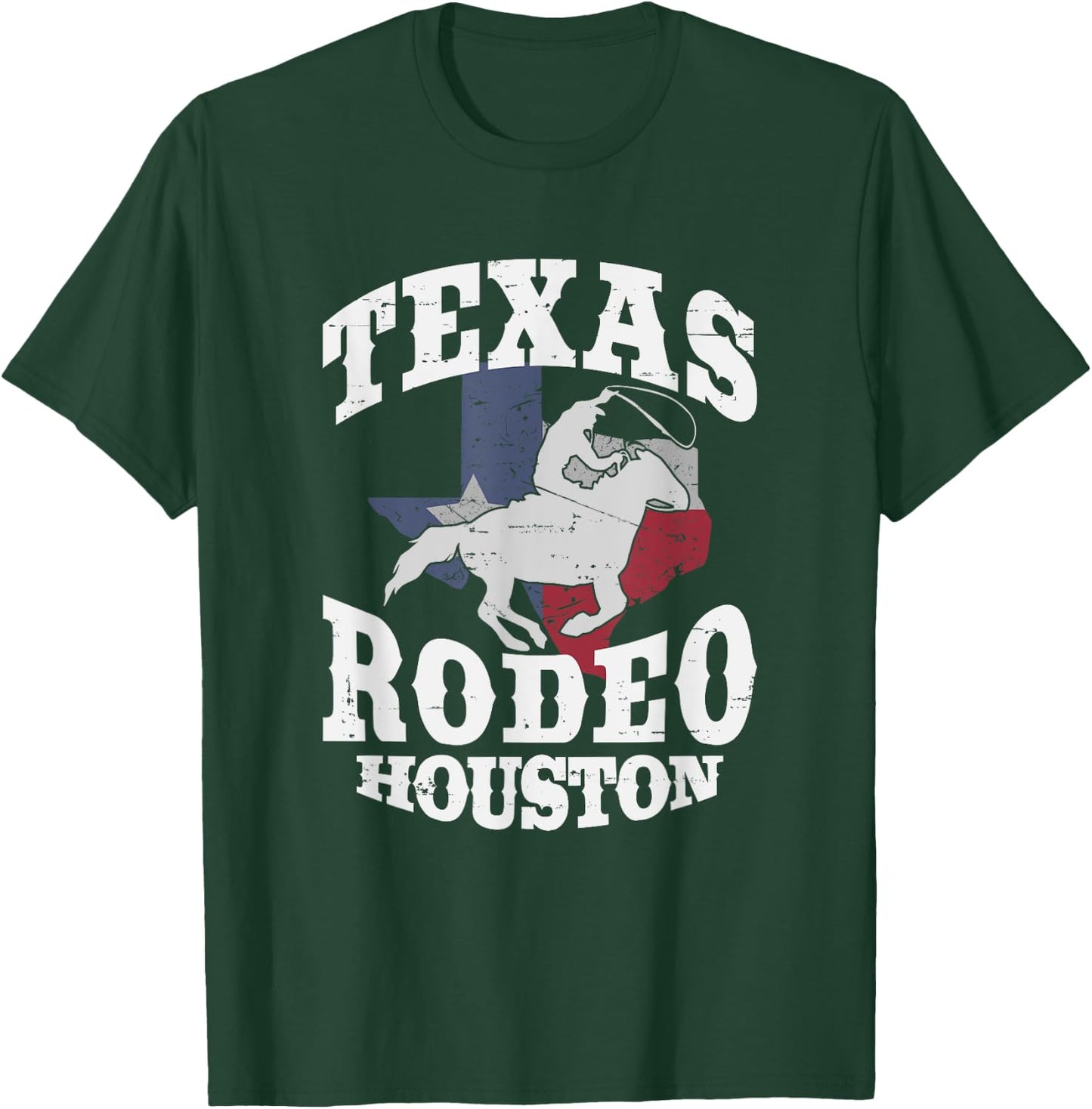 Houston Texas Rodeo Vintage Western Retro Cowboy Gift Men T-Shirt - T-Shirt | Forest