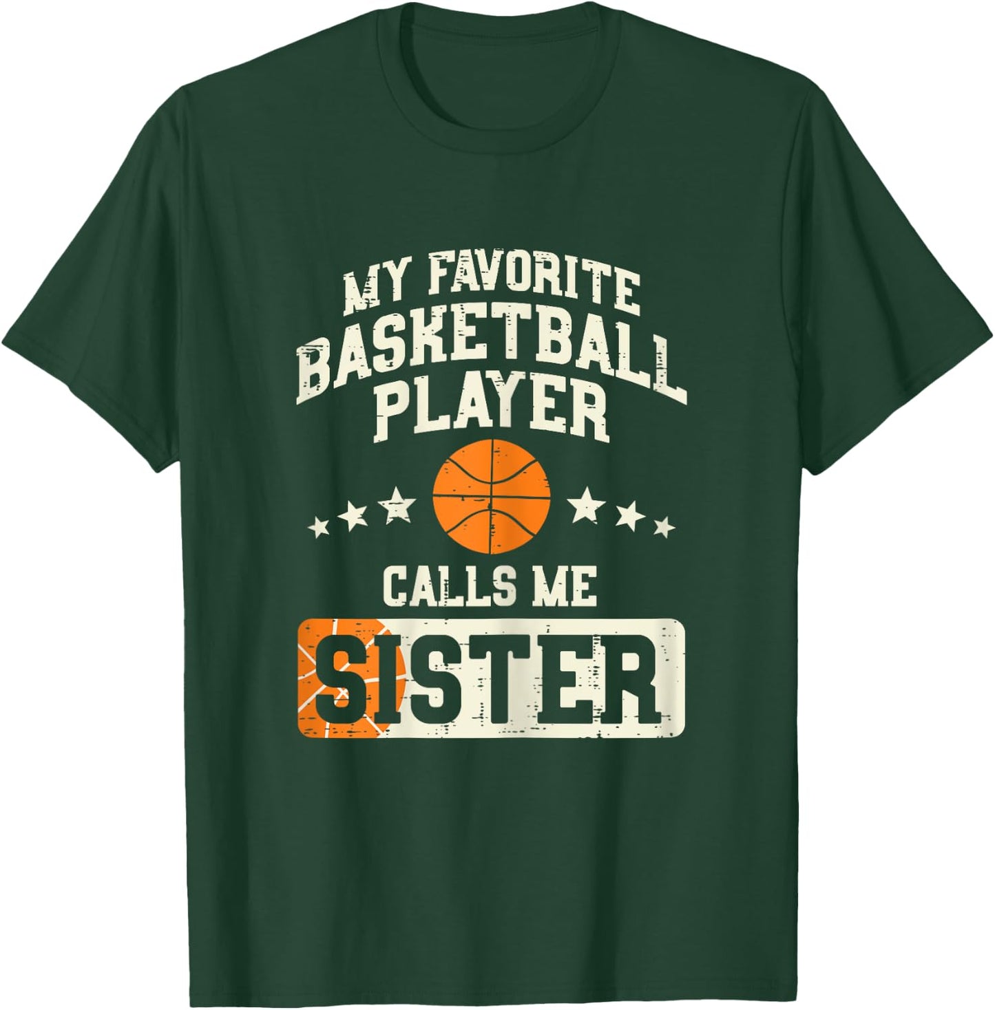 Favorite Basketball Player Sister Family Matching Girls T-Shirt - T-Shirt | Forest