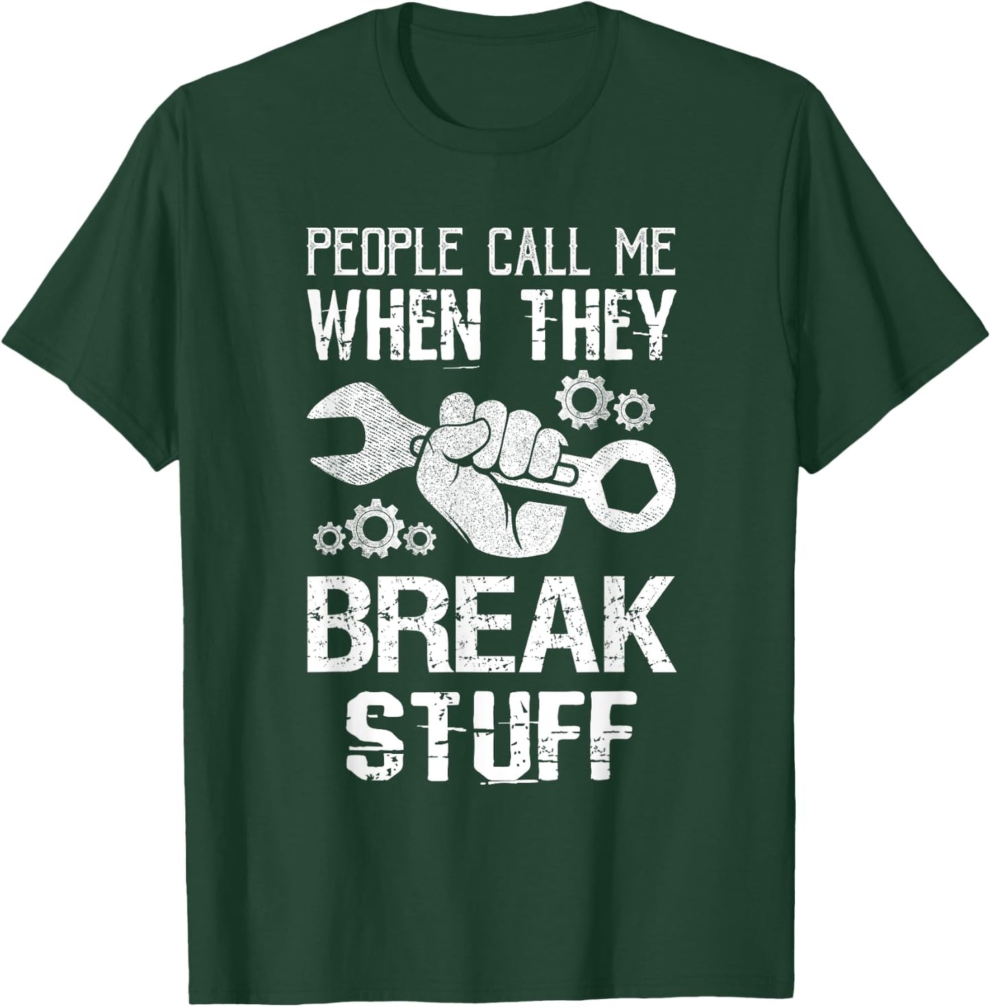 Mechanic Work Wrenching Repairman Costume Engine Mechanic T-Shirt - T-Shirt | Forest