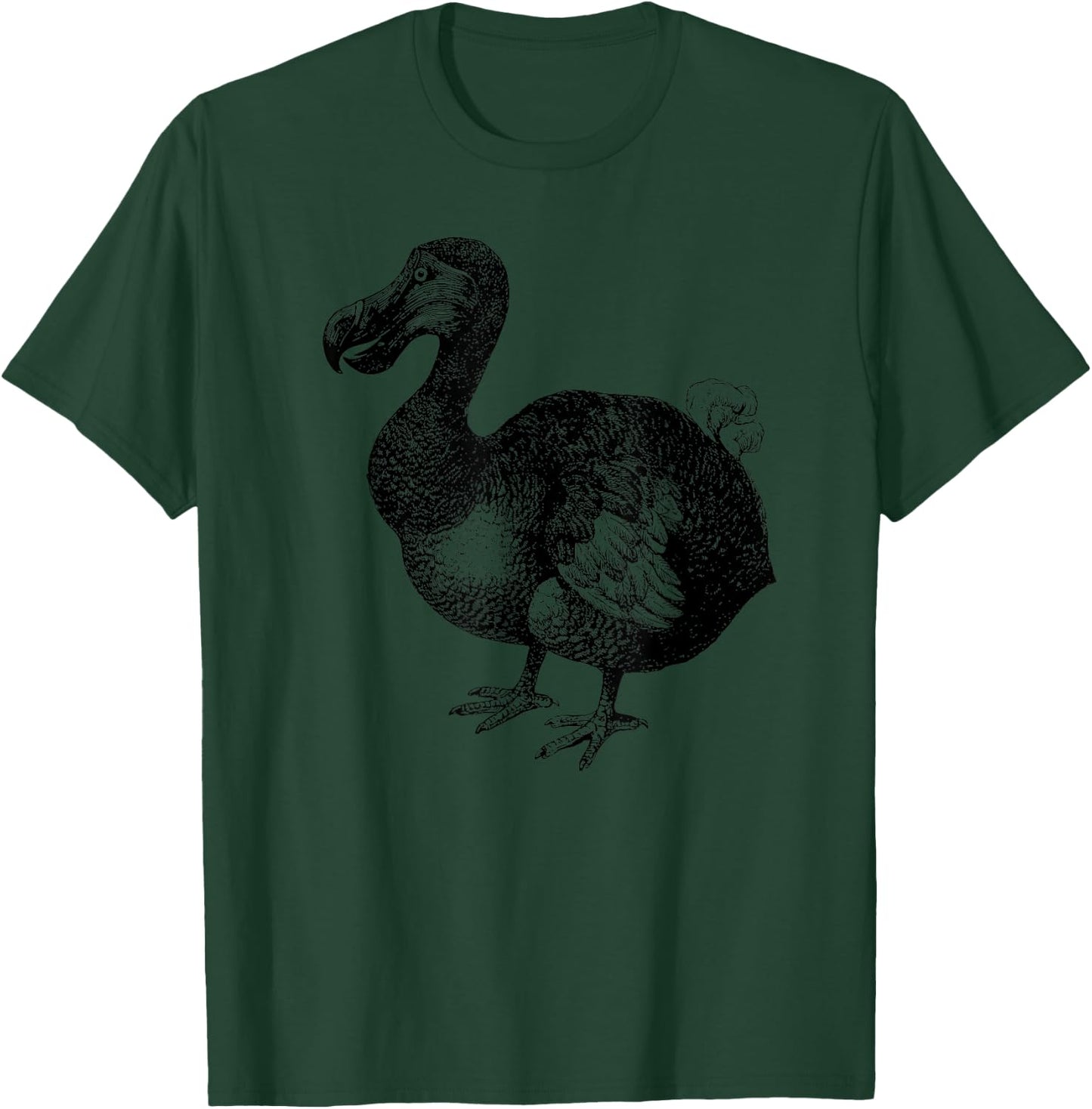 Dodo Bird Bird Ornithology Black Line Drawing Shirt T-Shirt - T-Shirt | Forest
